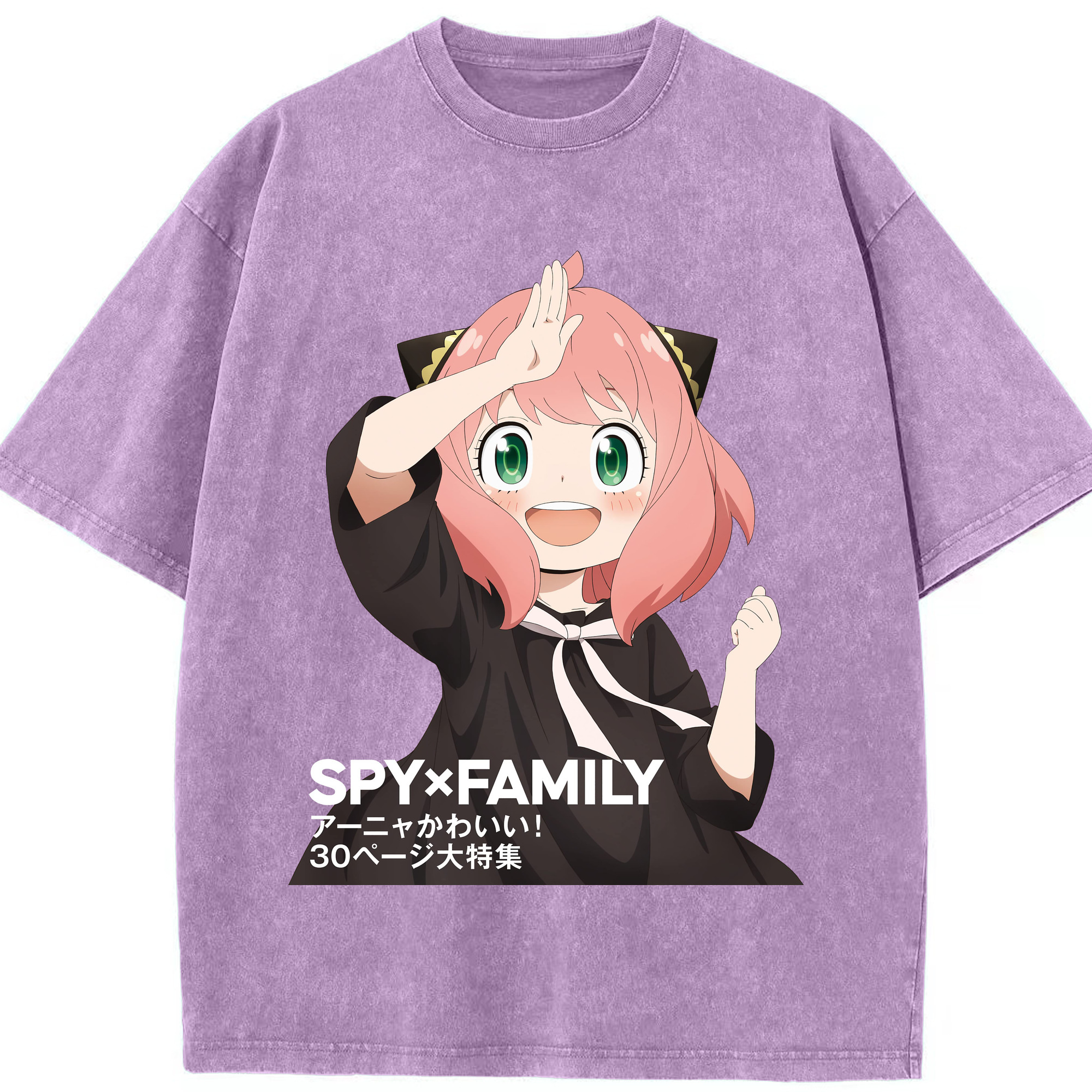 （画像用） SPY×FAMILY间谍家家酒 綿100% ヴィンテージ風 半袖Tシャツ（フロントプリント）