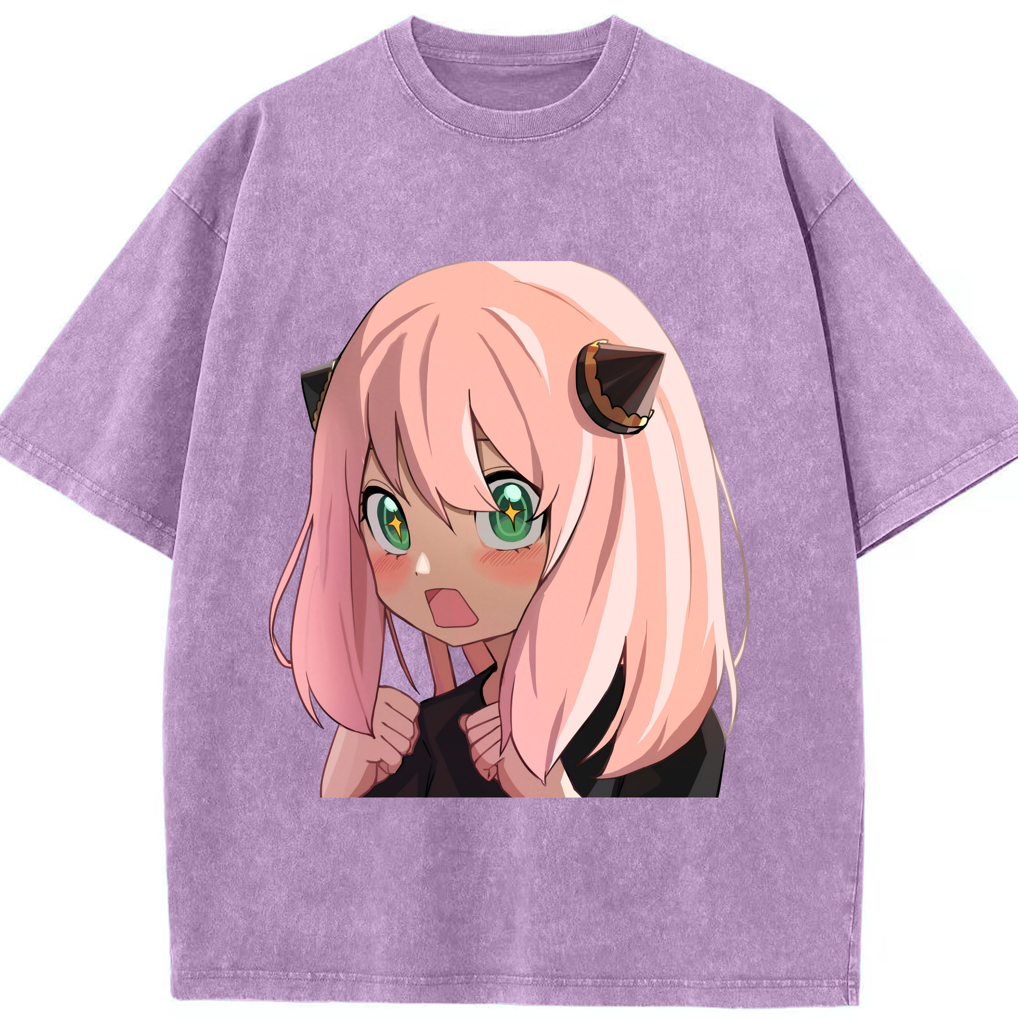（画像用） SPY×FAMILY间谍家家酒 綿100% ヴィンテージ風 半袖Tシャツ（フロントプリント）