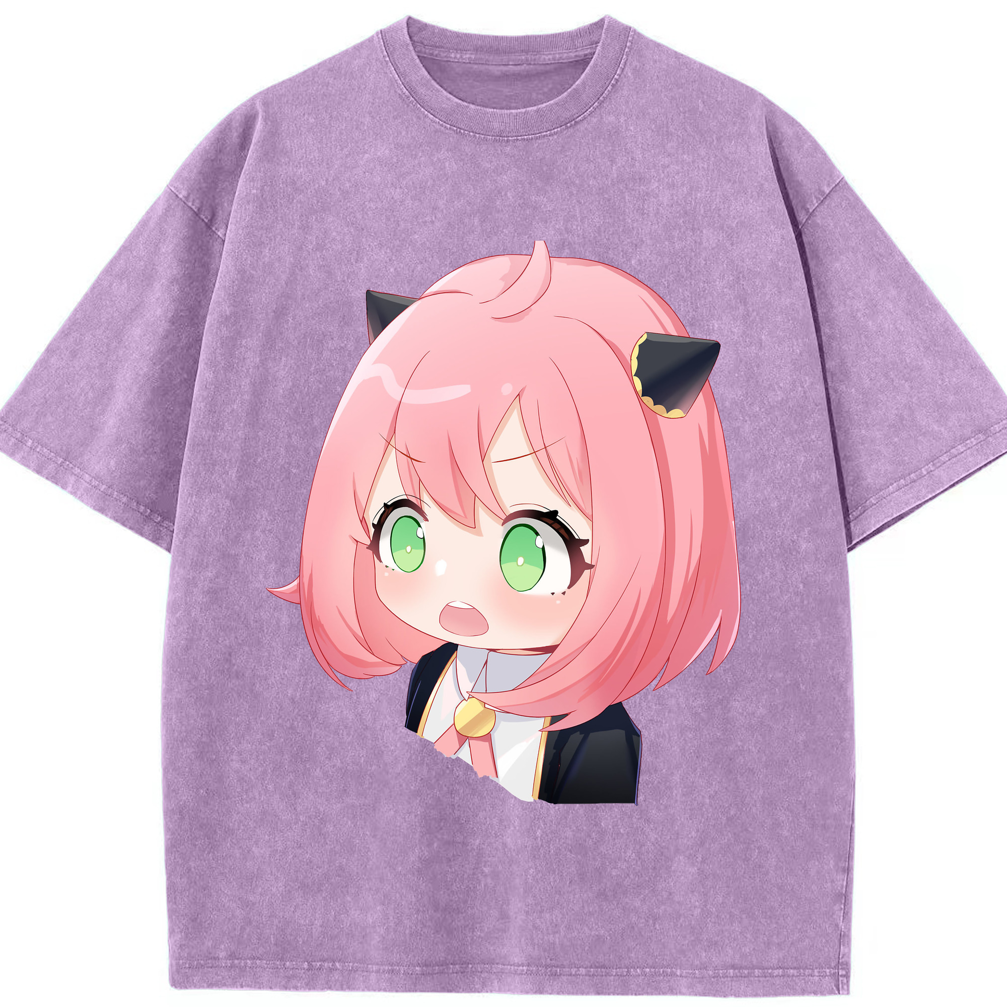 （画像用） SPY×FAMILY间谍家家酒 綿100% ヴィンテージ風 半袖Tシャツ（フロントプリント）