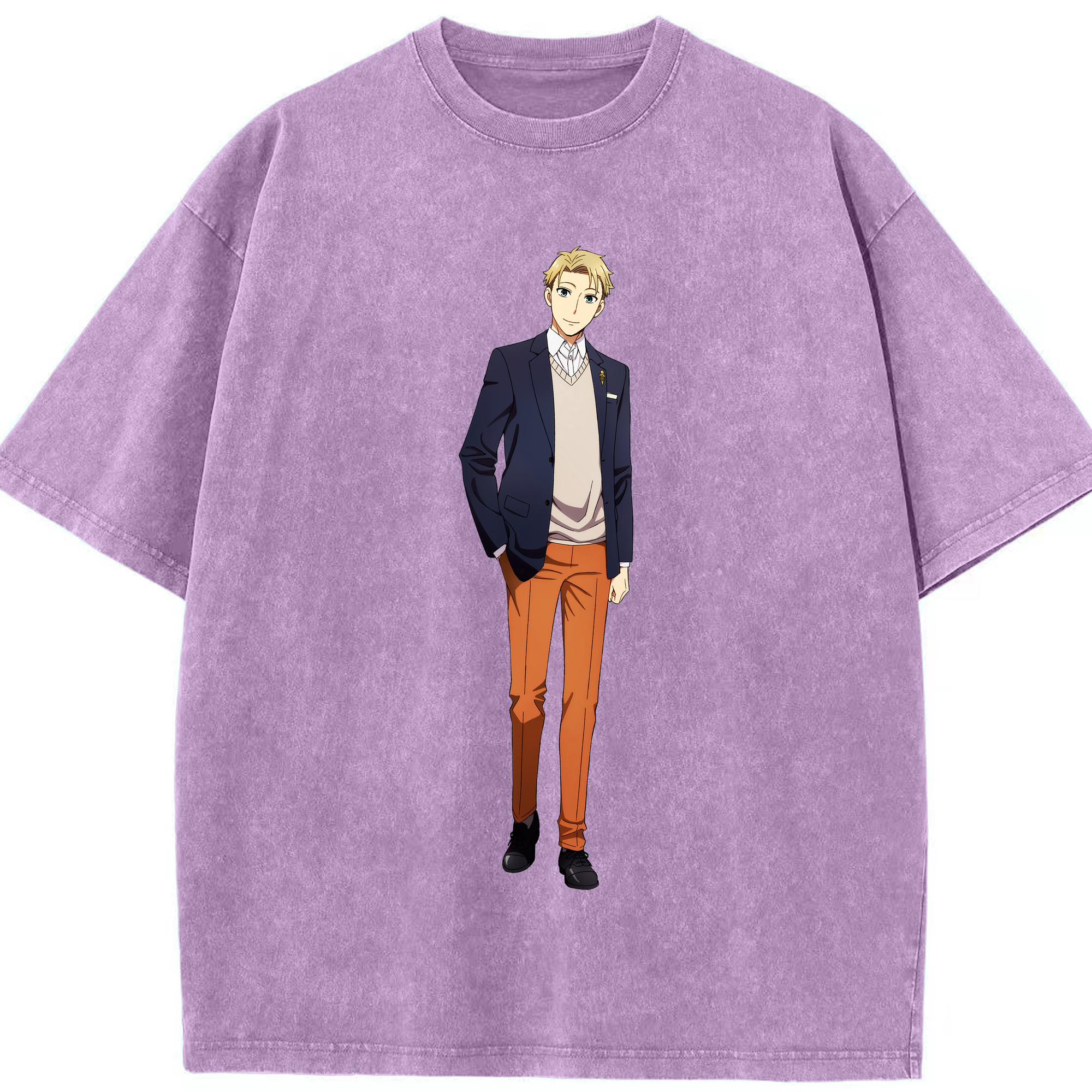 （画像用） SPY×FAMILY间谍家家酒 綿100% ヴィンテージ風 半袖Tシャツ（フロントプリント）