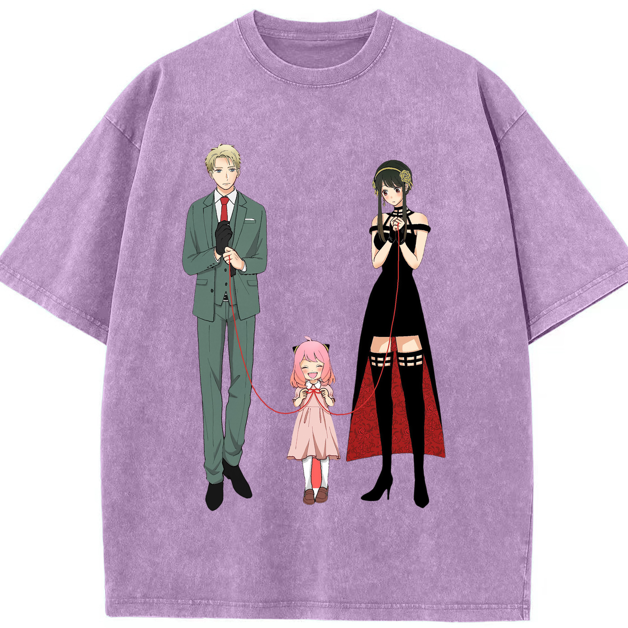 （画像用） SPY×FAMILY间谍家家酒 綿100% ヴィンテージ風 半袖Tシャツ（フロントプリント）