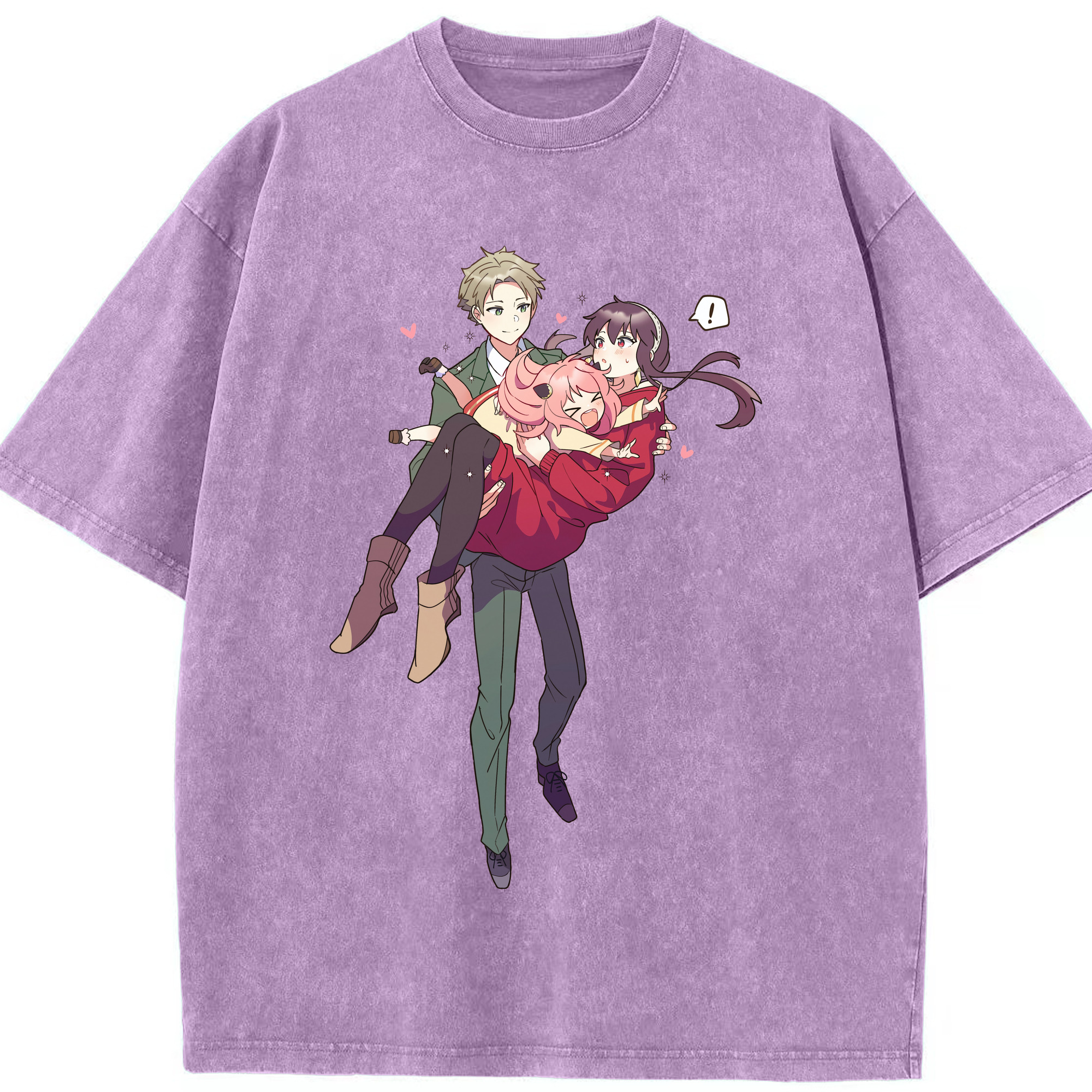 （画像用） SPY×FAMILY间谍家家酒 綿100% ヴィンテージ風 半袖Tシャツ（フロントプリント）