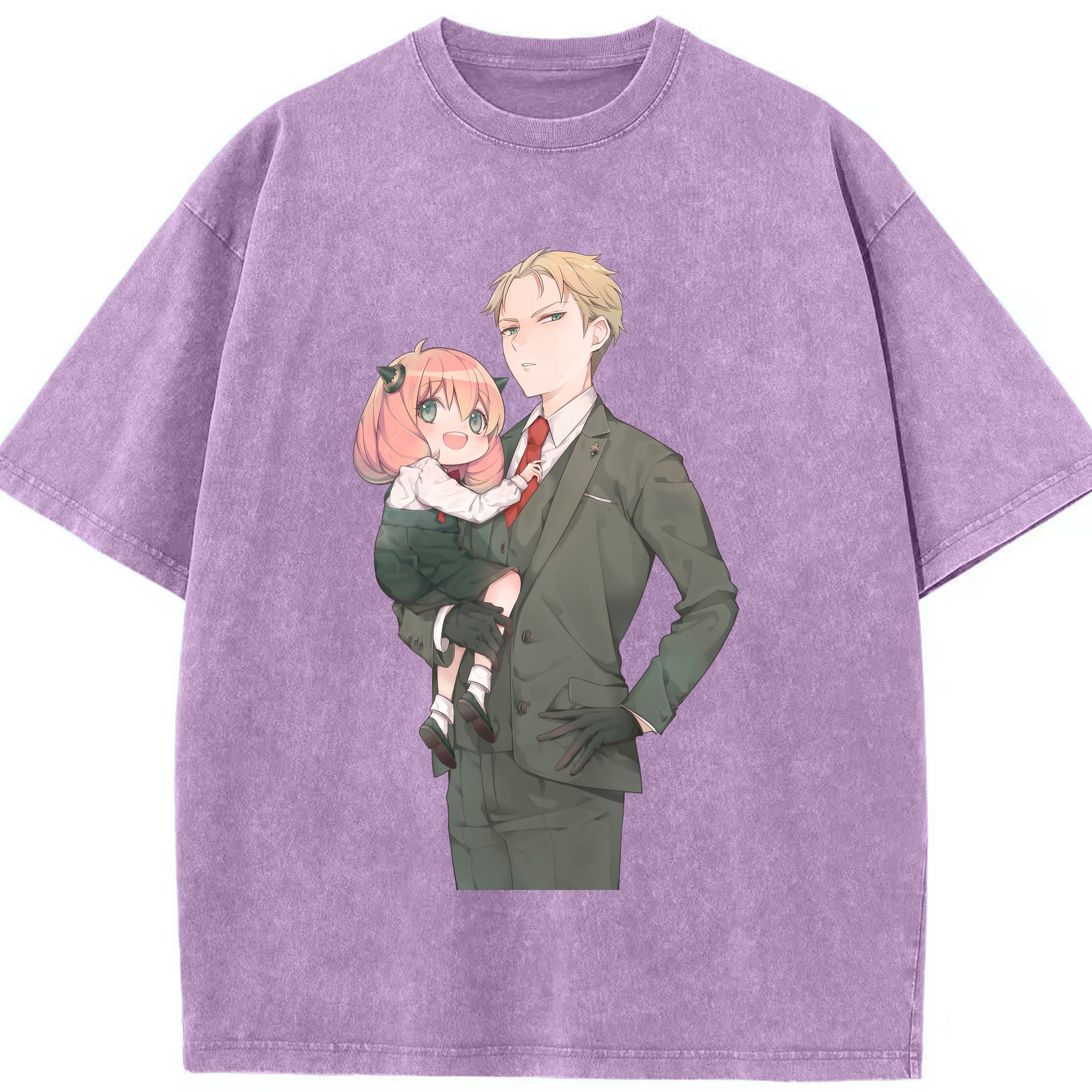 （画像用） SPY×FAMILY间谍家家酒 綿100% ヴィンテージ風 半袖Tシャツ（フロントプリント）