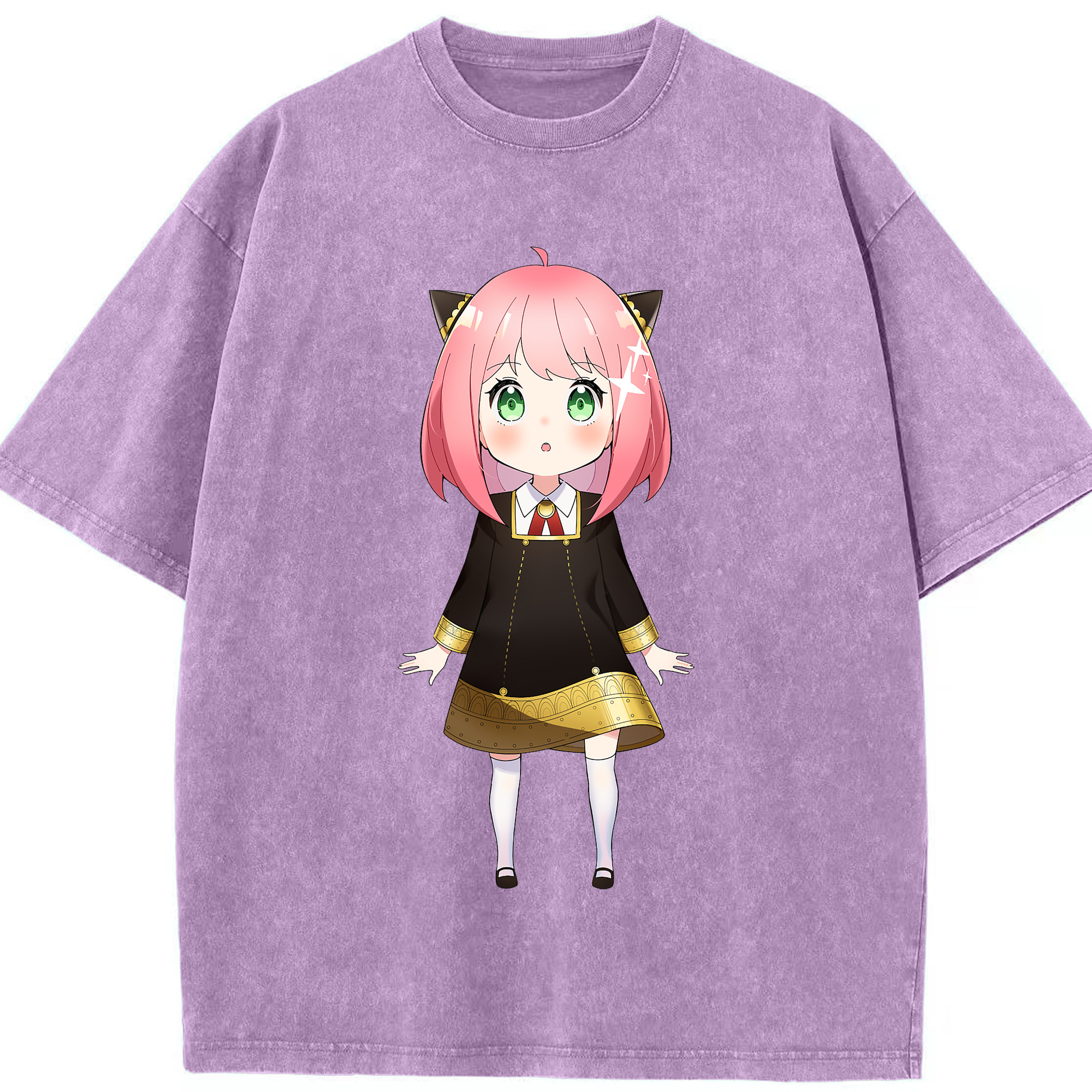 （画像用） SPY×FAMILY间谍家家酒 綿100% ヴィンテージ風 半袖Tシャツ（フロントプリント）