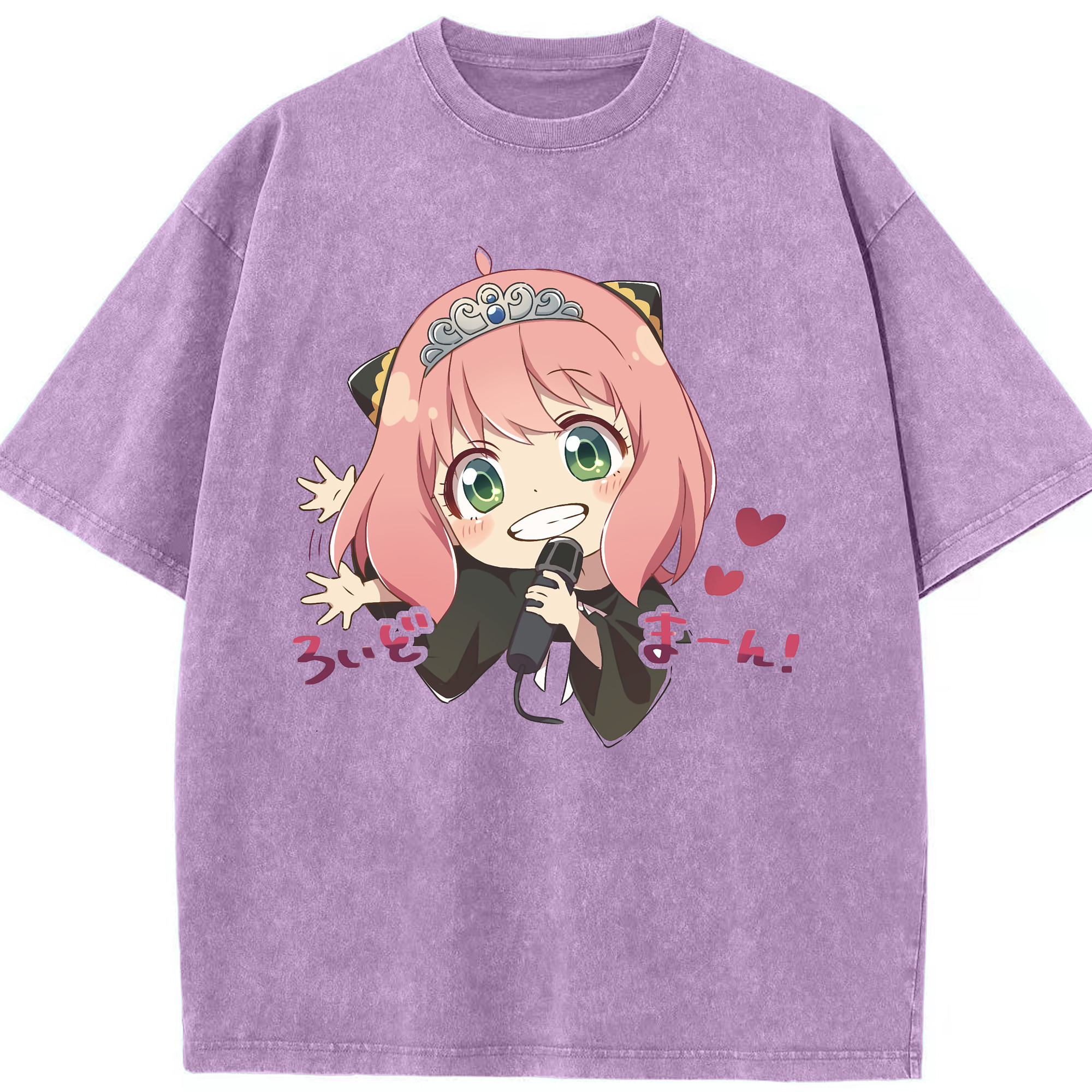 （画像用） SPY×FAMILY间谍家家酒 綿100% ヴィンテージ風 半袖Tシャツ（フロントプリント）