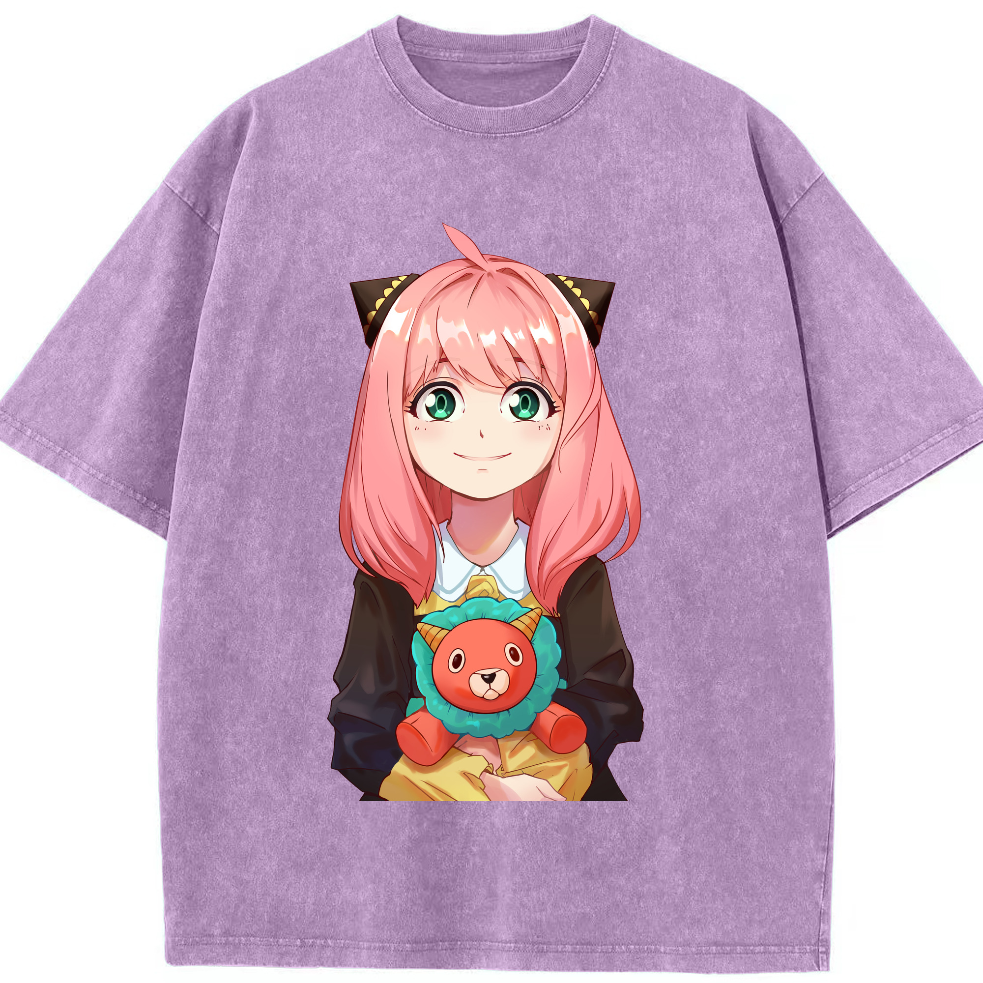 （画像用） SPY×FAMILY间谍家家酒 綿100% ヴィンテージ風 半袖Tシャツ（フロントプリント）