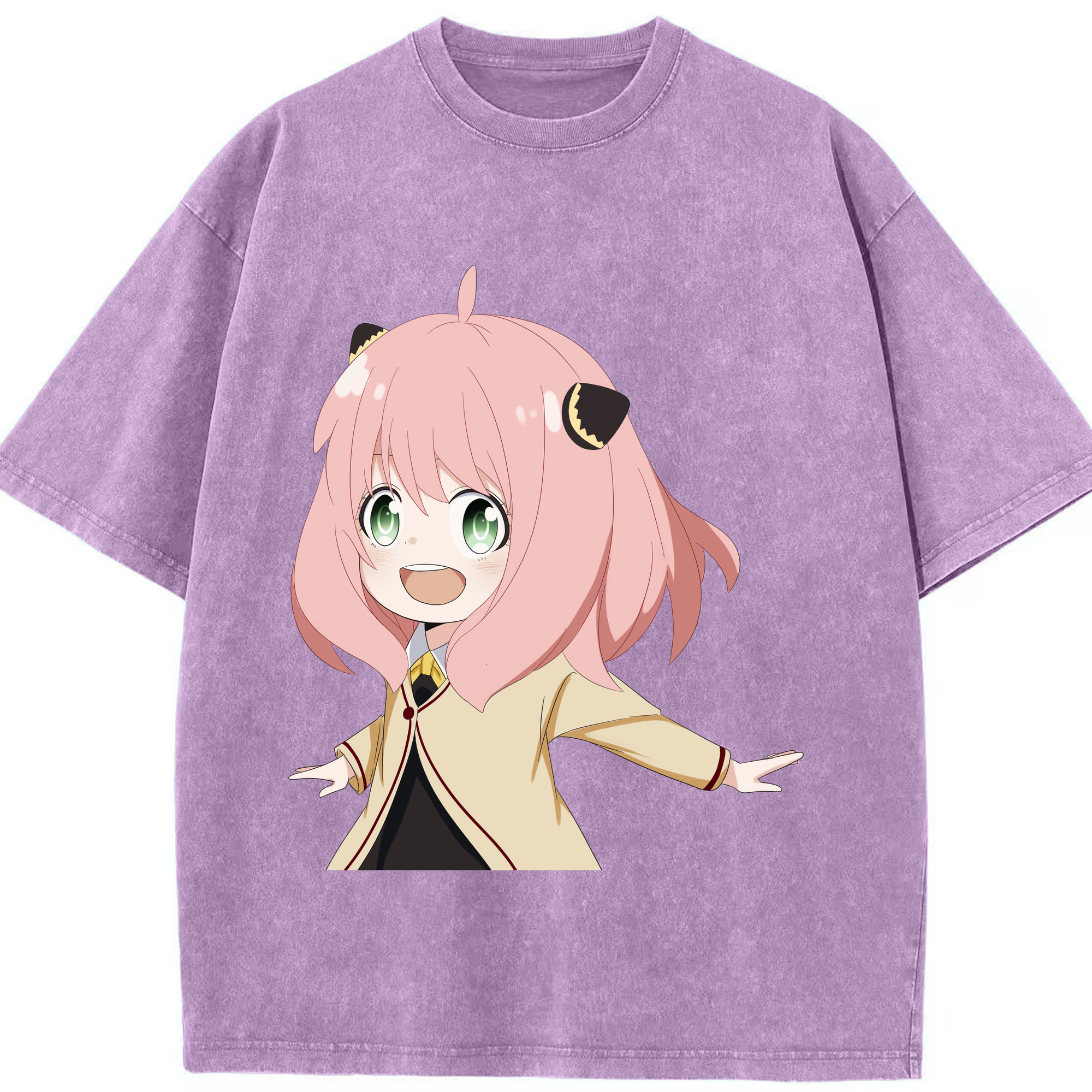 （画像用） SPY×FAMILY间谍家家酒 綿100% ヴィンテージ風 半袖Tシャツ（フロントプリント）