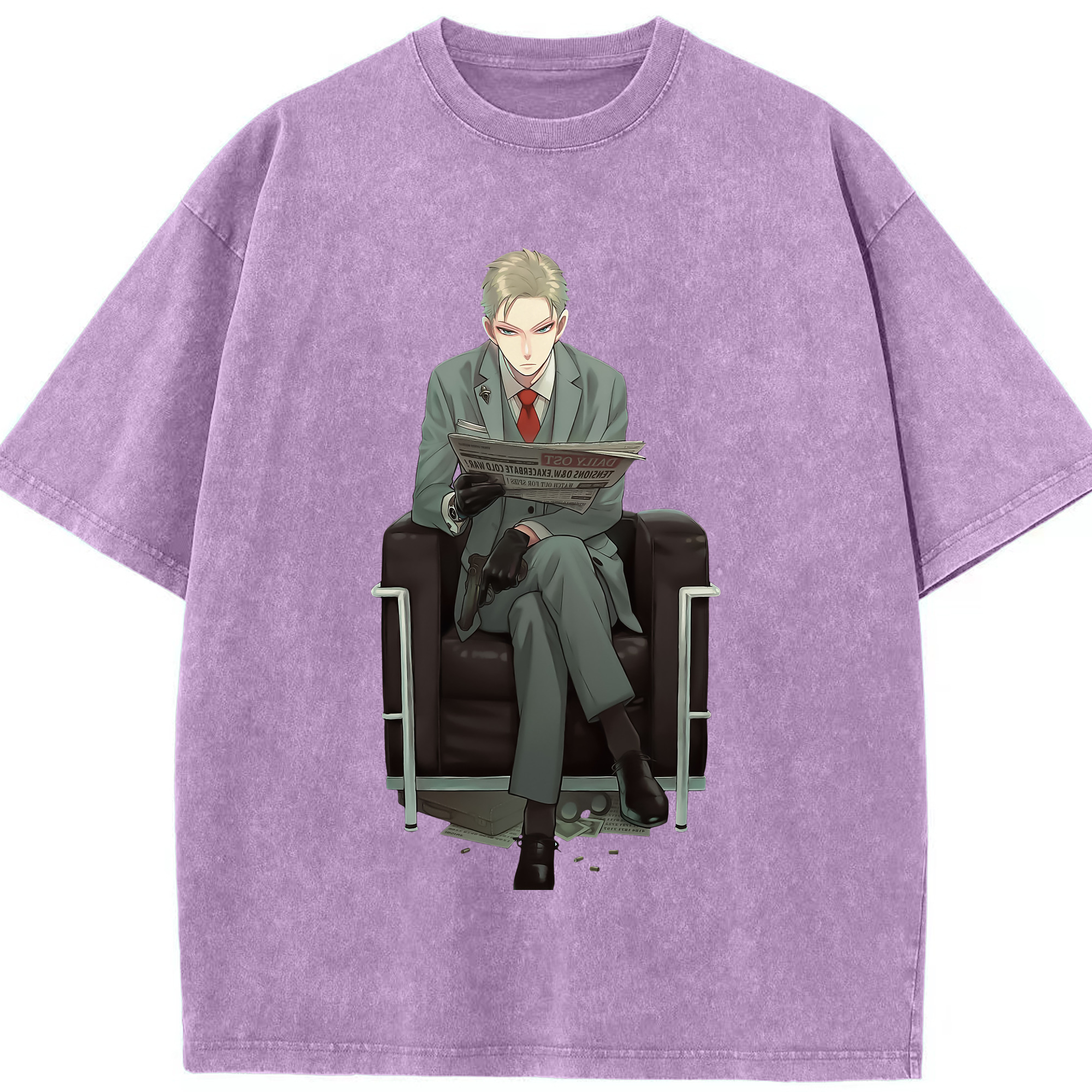 （画像用） SPY×FAMILY间谍家家酒 綿100% ヴィンテージ風 半袖Tシャツ（フロントプリント）