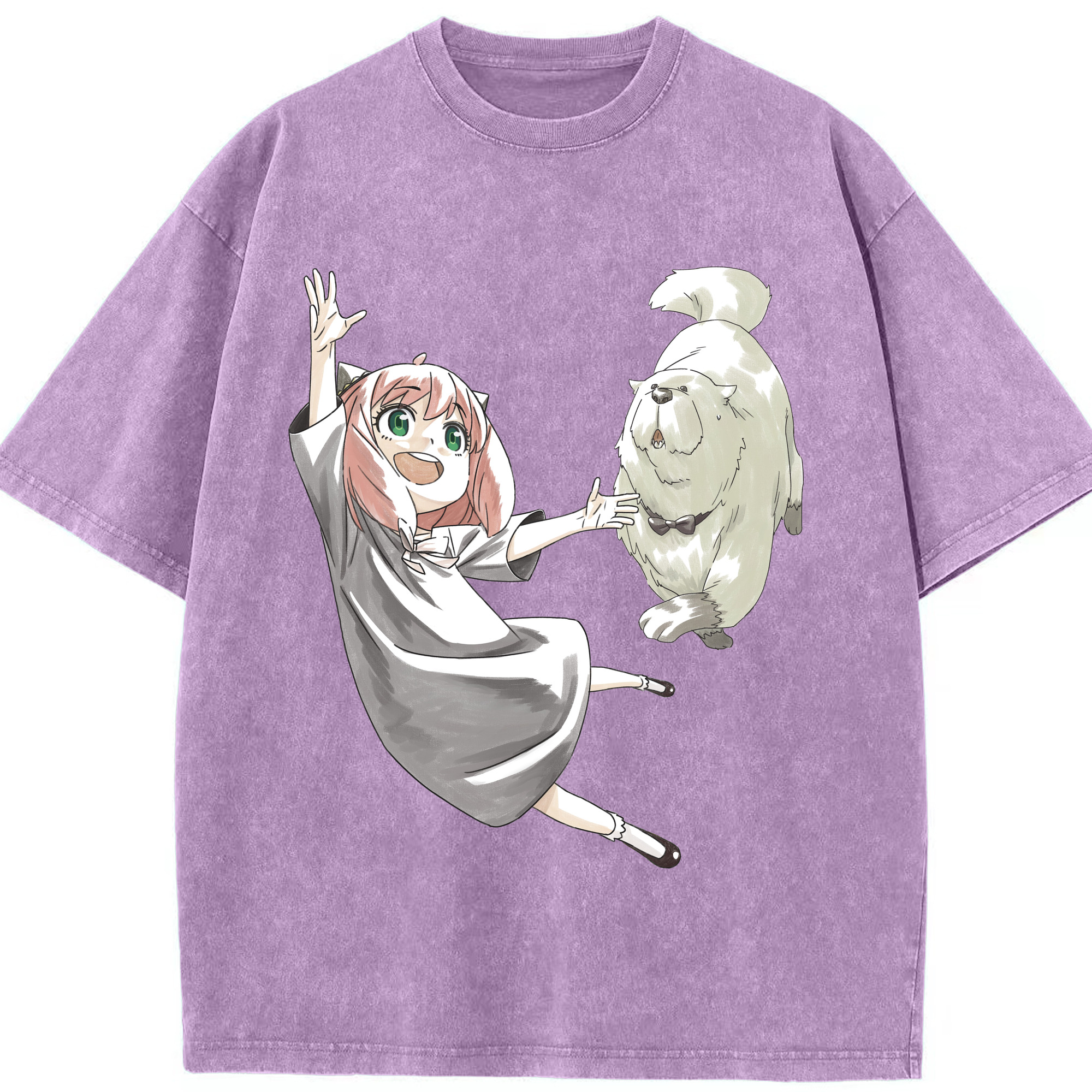 （画像用） SPY×FAMILY间谍家家酒 綿100% ヴィンテージ風 半袖Tシャツ（フロントプリント）