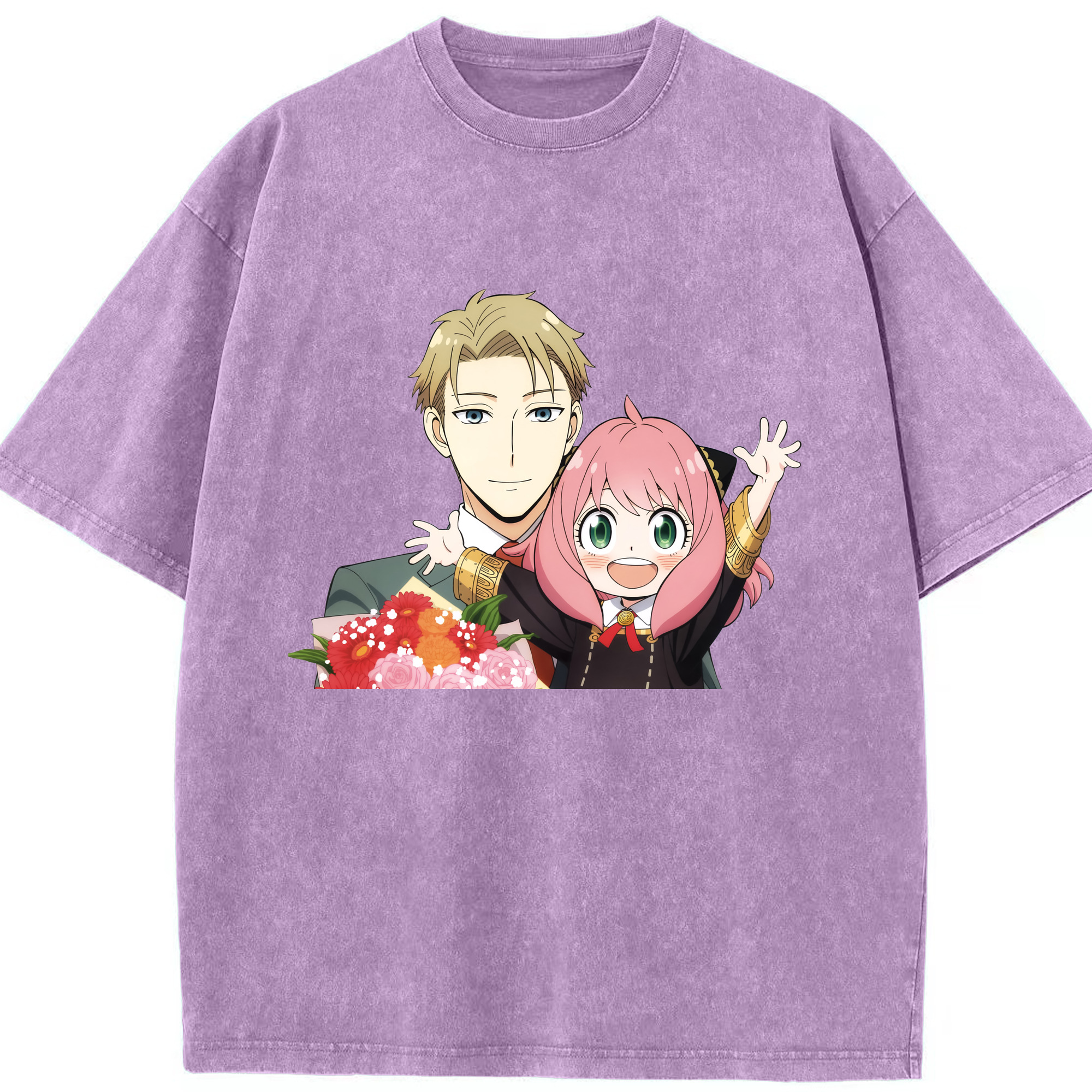 （画像用） SPY×FAMILY间谍家家酒 綿100% ヴィンテージ風 半袖Tシャツ（フロントプリント）