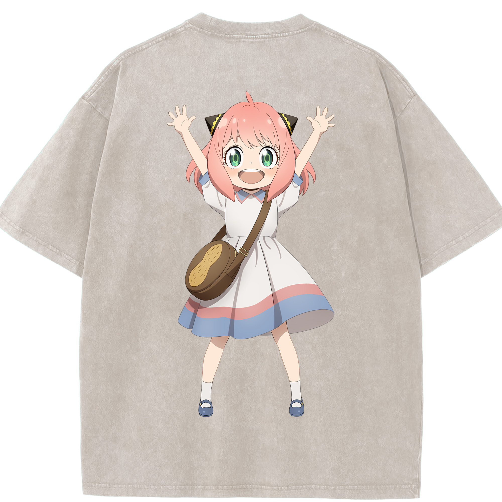 （画像用） SPY×FAMILY间谍家家酒 綿100% ヴィンテージ風 半袖Tシャツ（背面プリント）