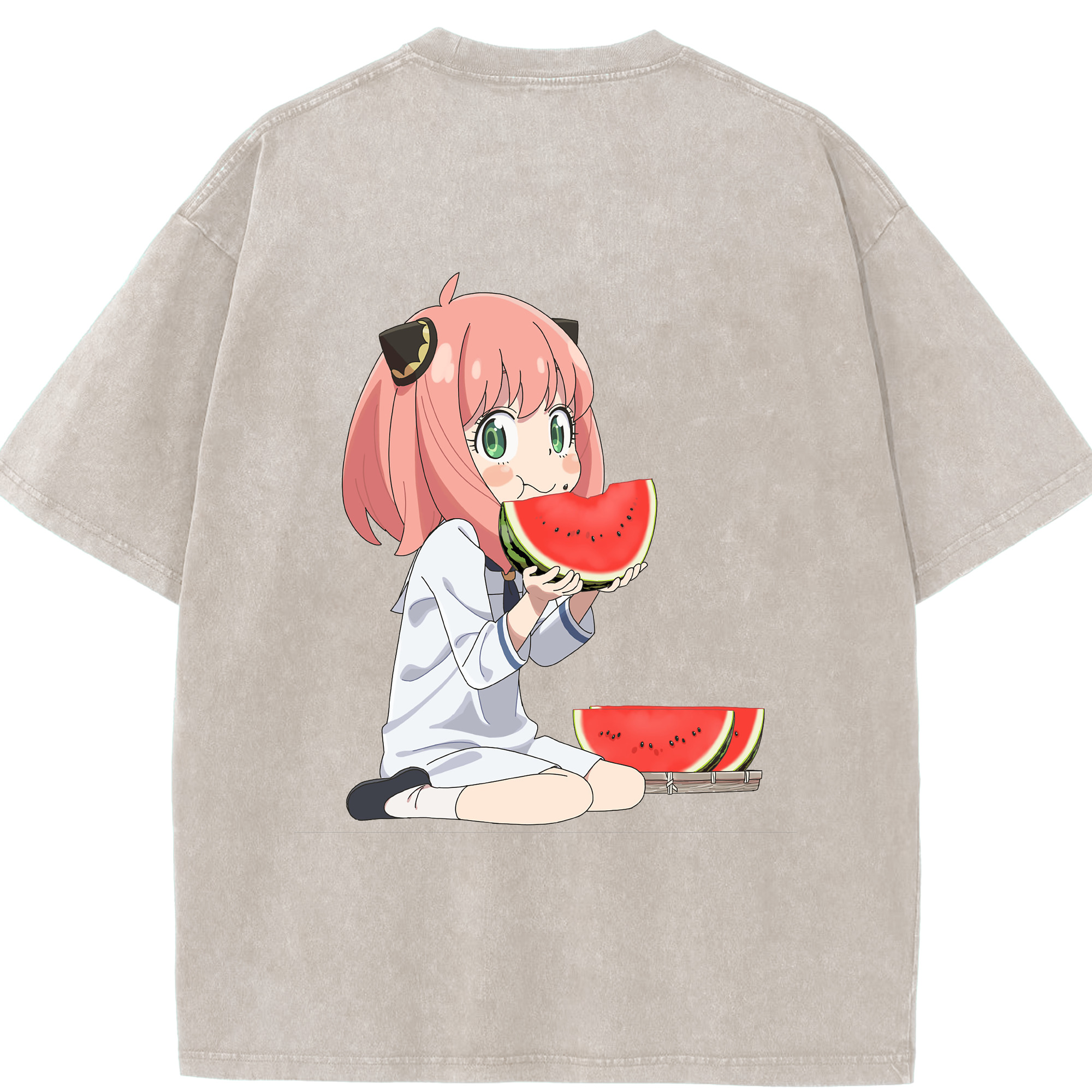 （画像用） SPY×FAMILY间谍家家酒 綿100% ヴィンテージ風 半袖Tシャツ（背面プリント）