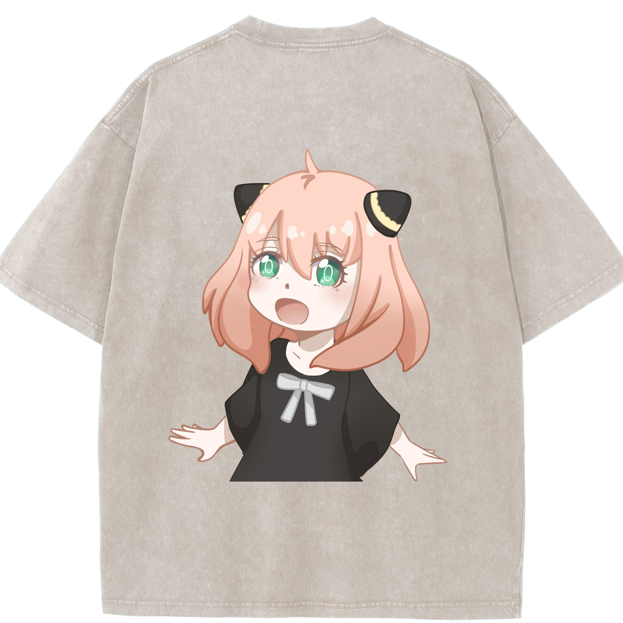 （画像用） SPY×FAMILY间谍家家酒 綿100% ヴィンテージ風 半袖Tシャツ（背面プリント）