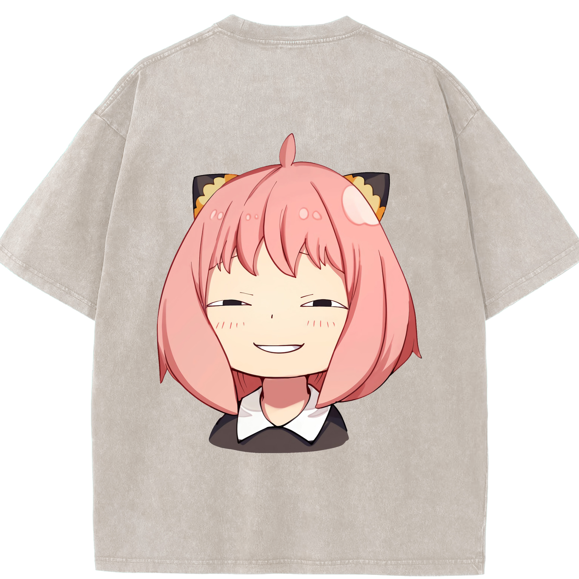 （画像用） SPY×FAMILY间谍家家酒 綿100% ヴィンテージ風 半袖Tシャツ（背面プリント）