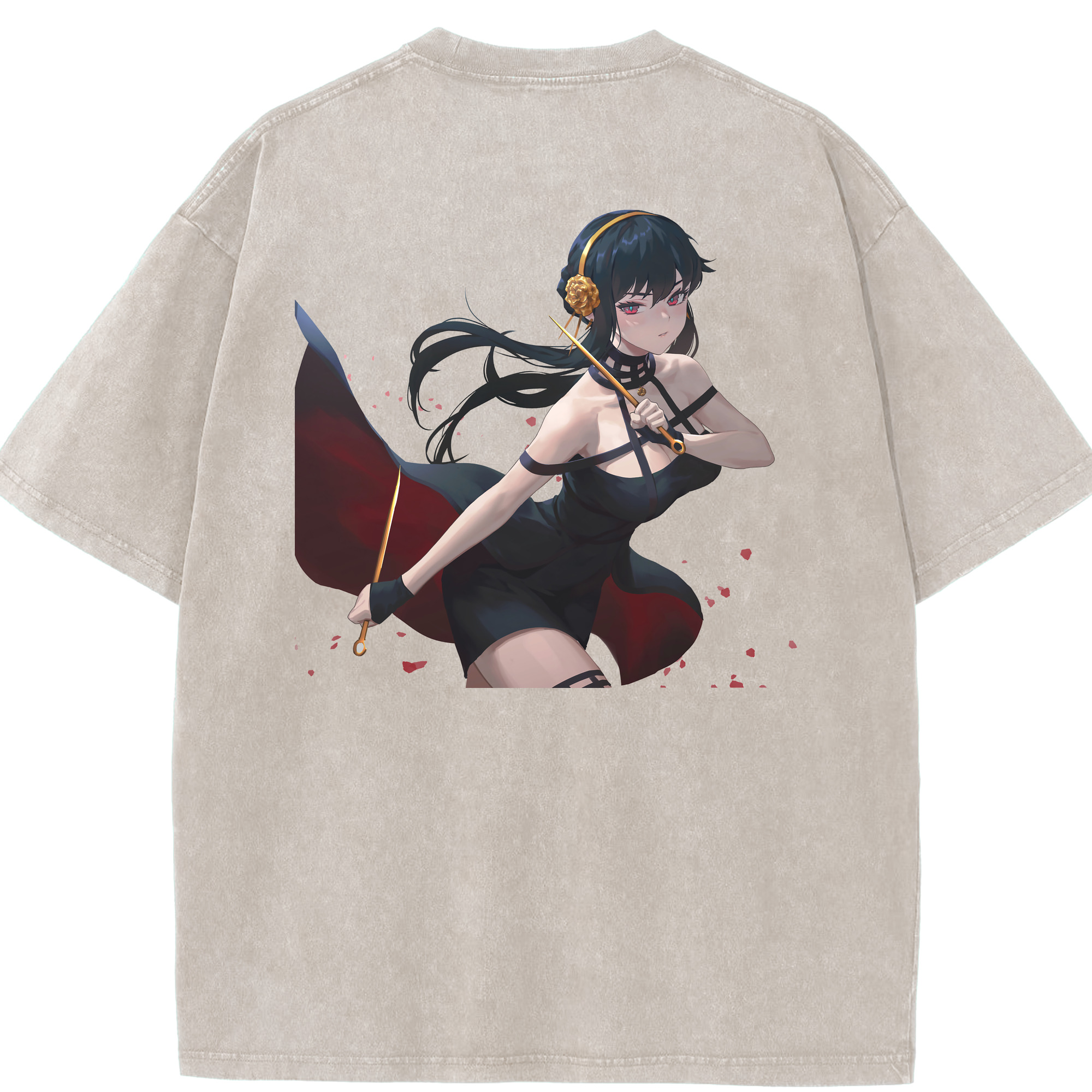 （画像用） SPY×FAMILY间谍家家酒 綿100% ヴィンテージ風 半袖Tシャツ（背面プリント）
