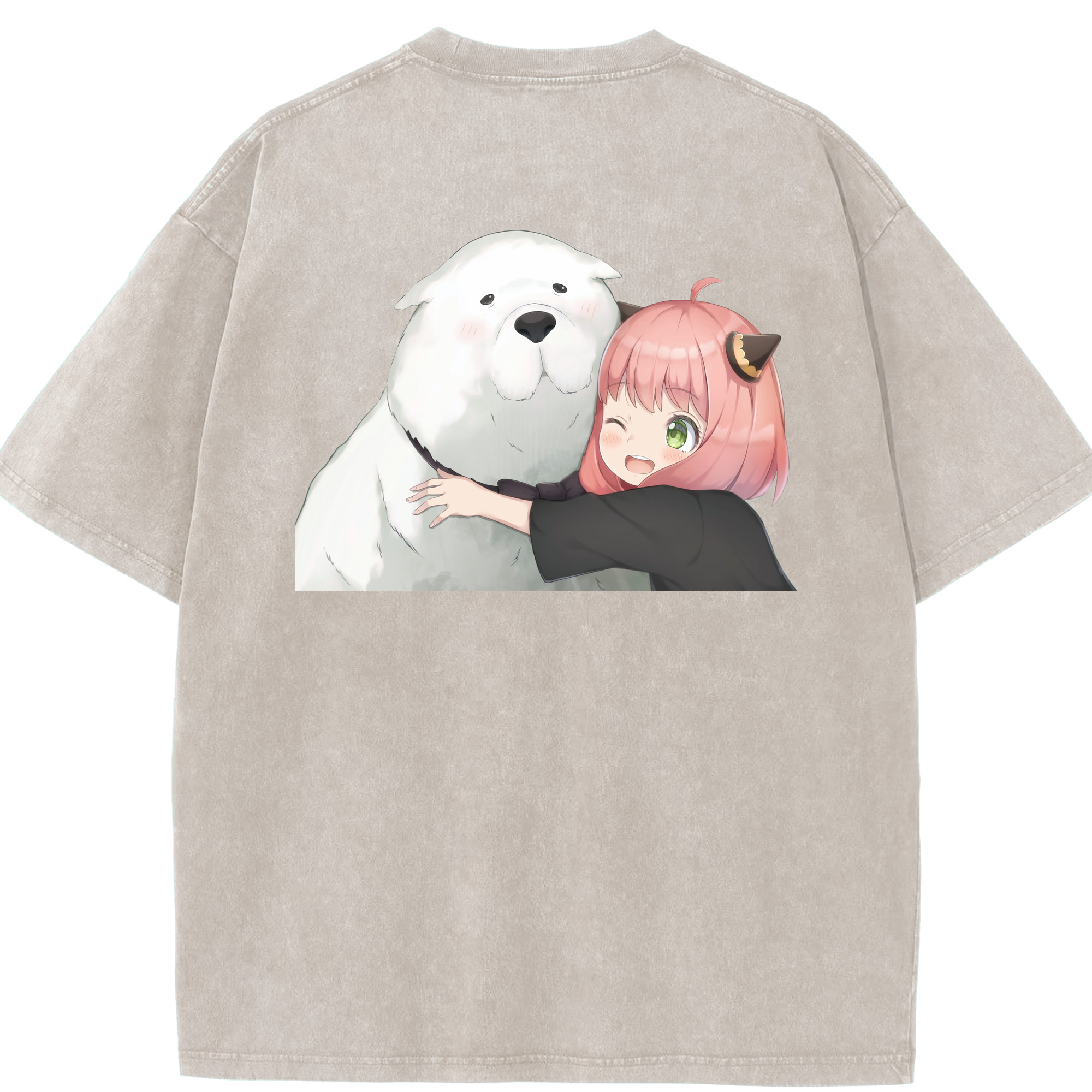 （画像用） SPY×FAMILY间谍家家酒 綿100% ヴィンテージ風 半袖Tシャツ（背面プリント）