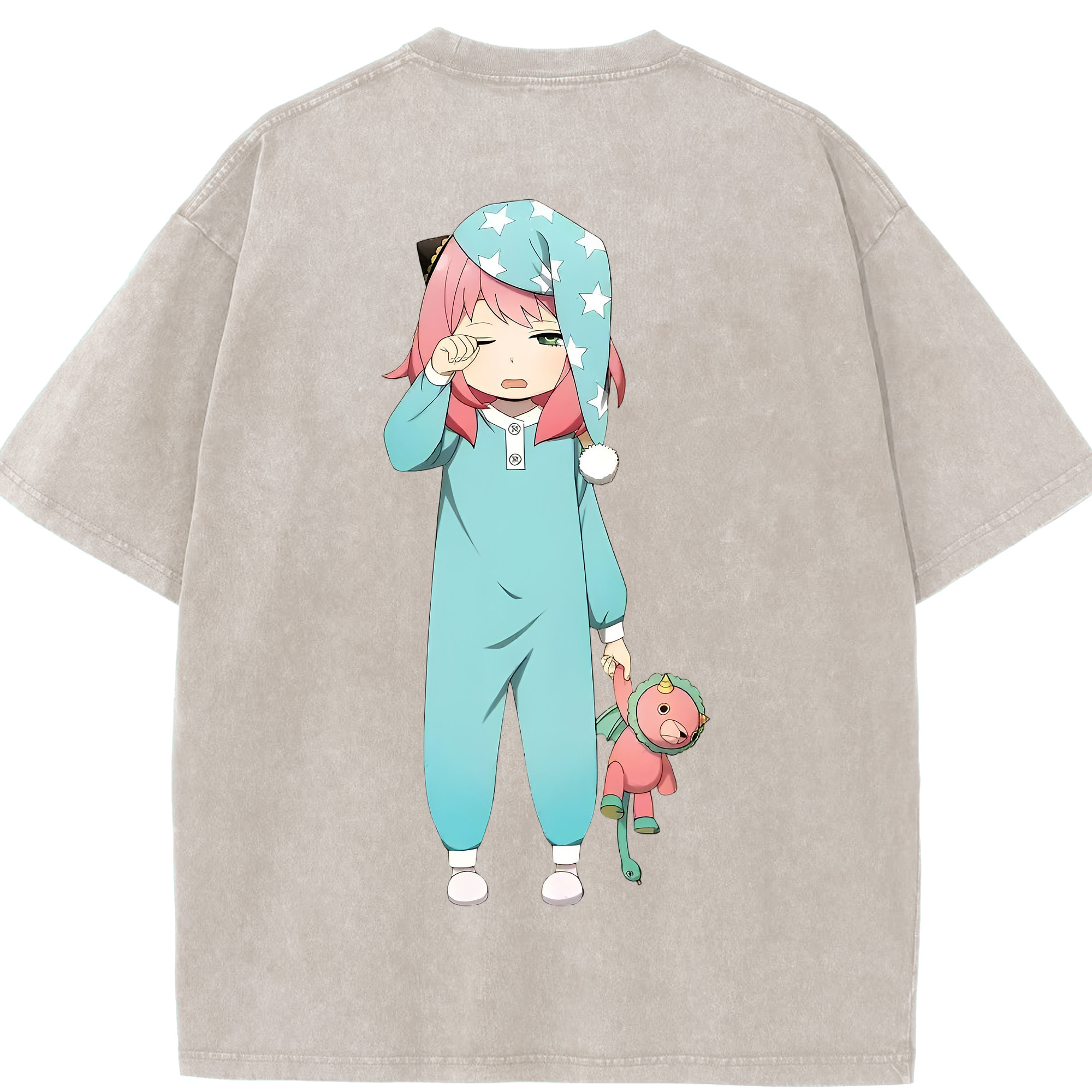 （画像用） SPY×FAMILY间谍家家酒 綿100% ヴィンテージ風 半袖Tシャツ（背面プリント）
