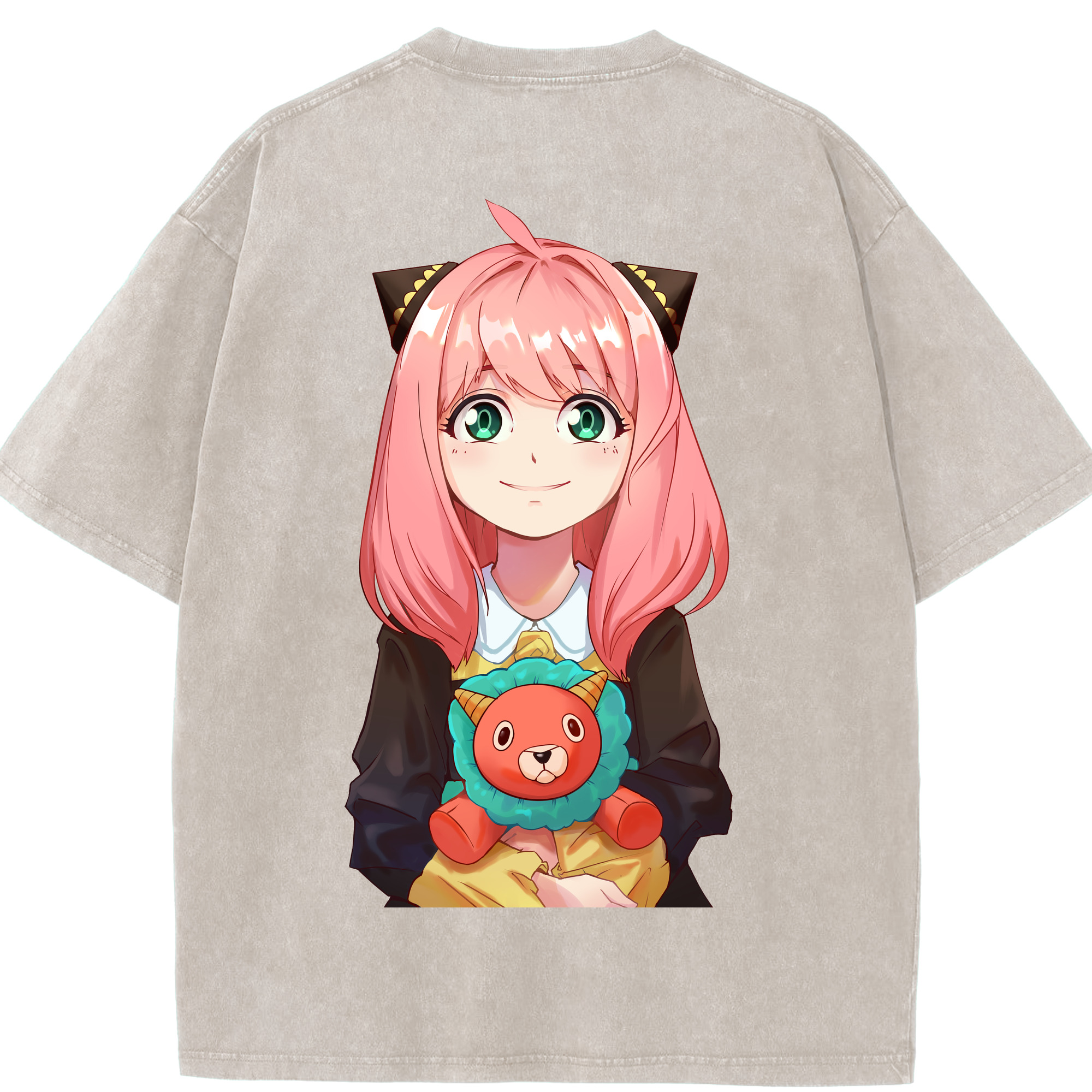 （画像用） SPY×FAMILY间谍家家酒 綿100% ヴィンテージ風 半袖Tシャツ（背面プリント）