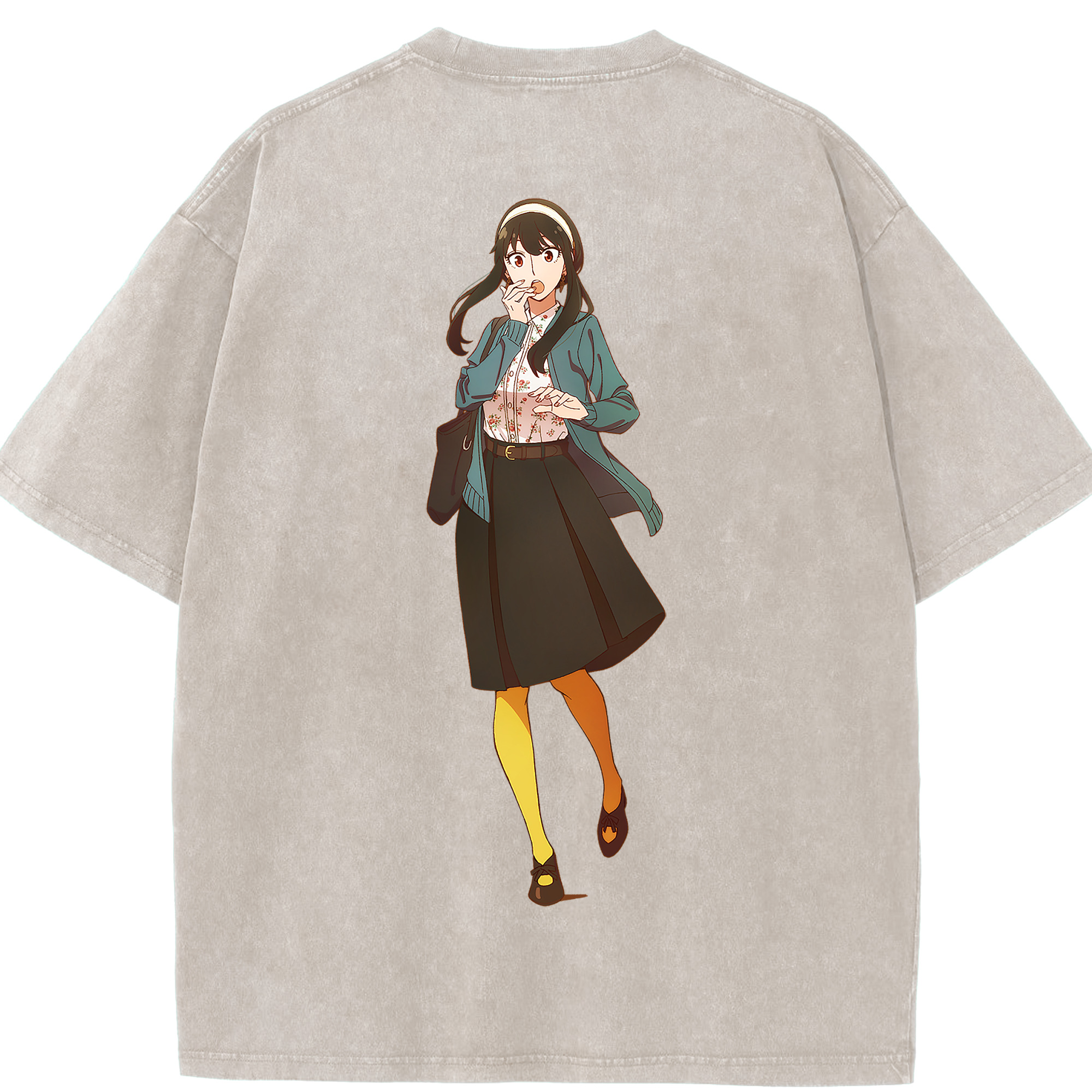 （画像用） SPY×FAMILY间谍家家酒 綿100% ヴィンテージ風 半袖Tシャツ（背面プリント）