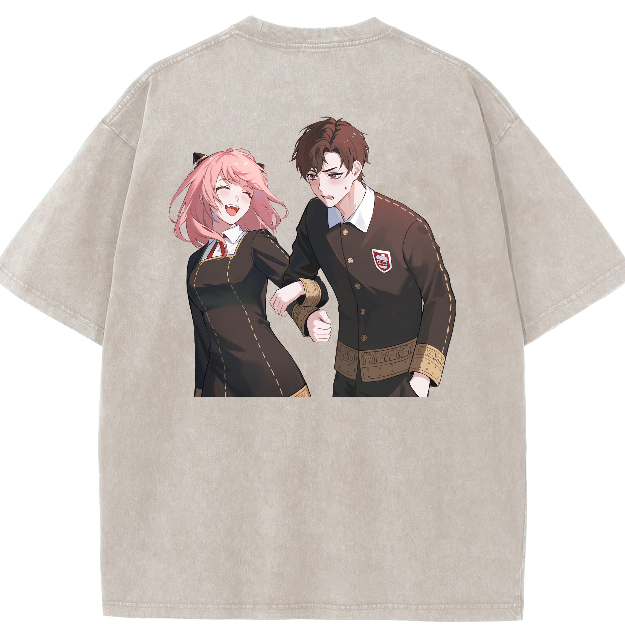 （画像用） SPY×FAMILY间谍家家酒 綿100% ヴィンテージ風 半袖Tシャツ（背面プリント）