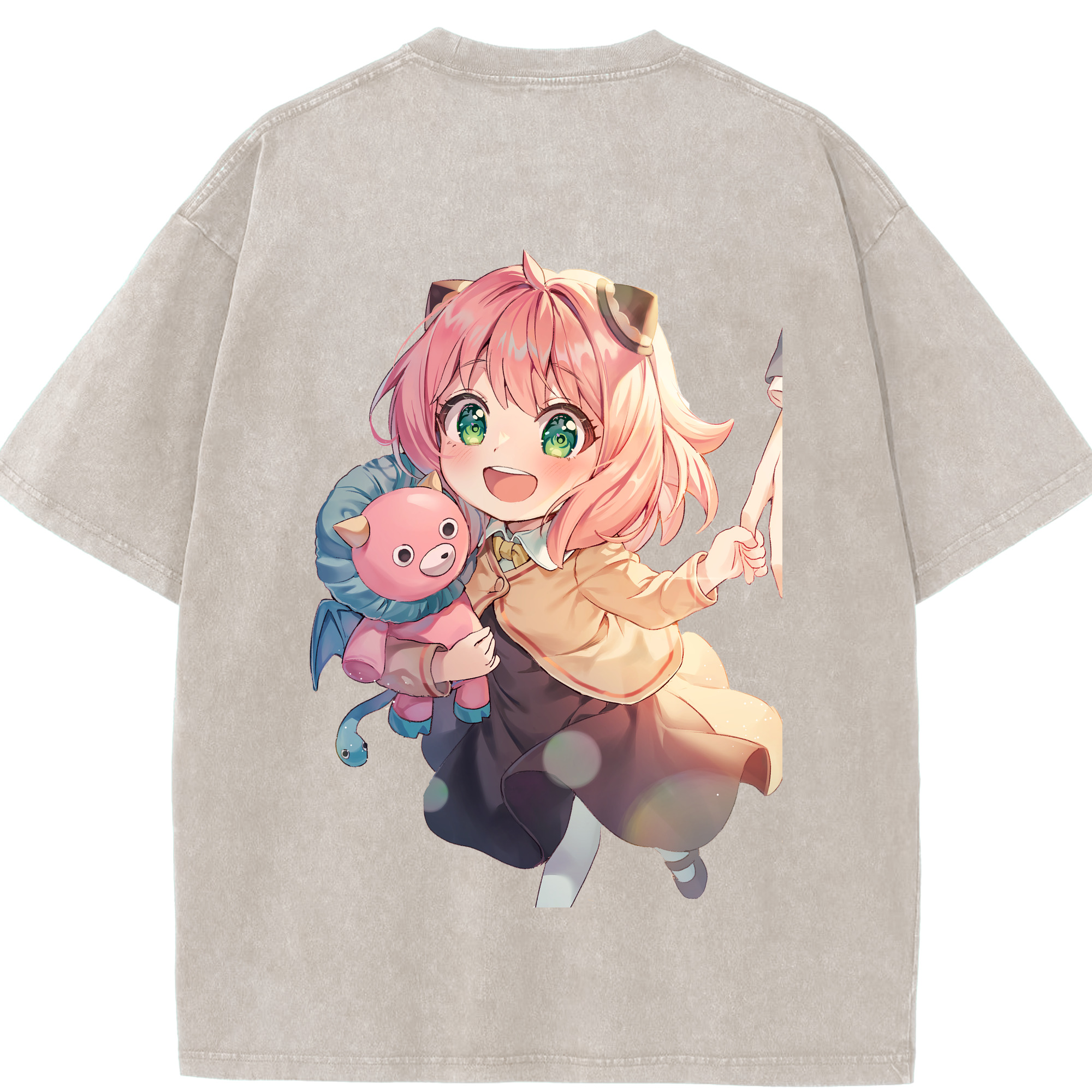 （画像用） SPY×FAMILY间谍家家酒 綿100% ヴィンテージ風 半袖Tシャツ（背面プリント）