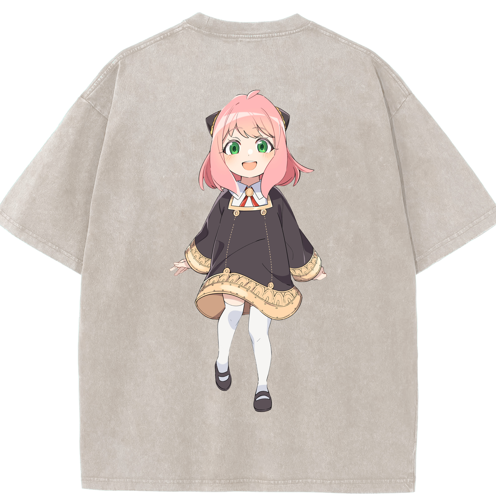（画像用） SPY×FAMILY间谍家家酒 綿100% ヴィンテージ風 半袖Tシャツ（背面プリント）