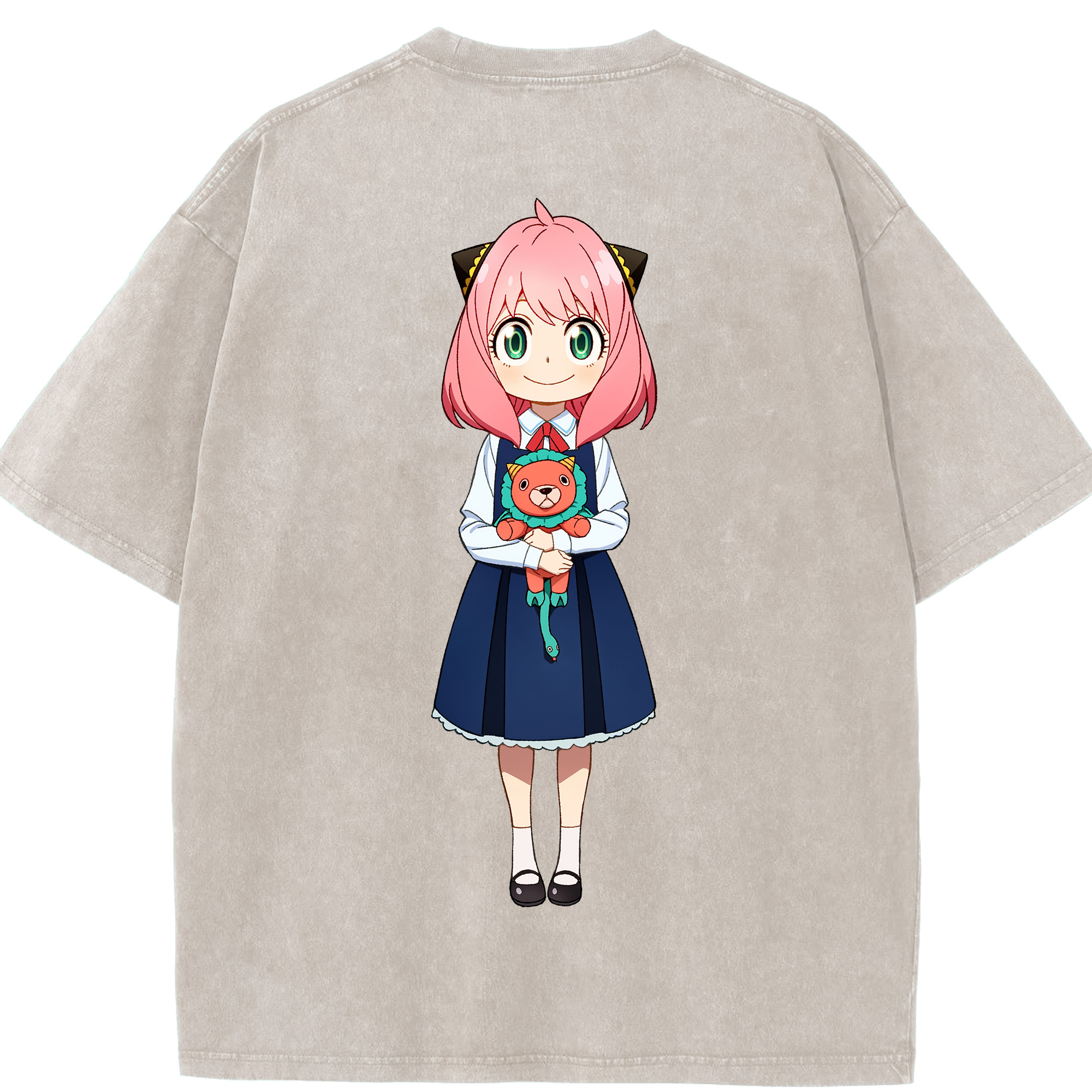 （画像用） SPY×FAMILY间谍家家酒 綿100% ヴィンテージ風 半袖Tシャツ（背面プリント）