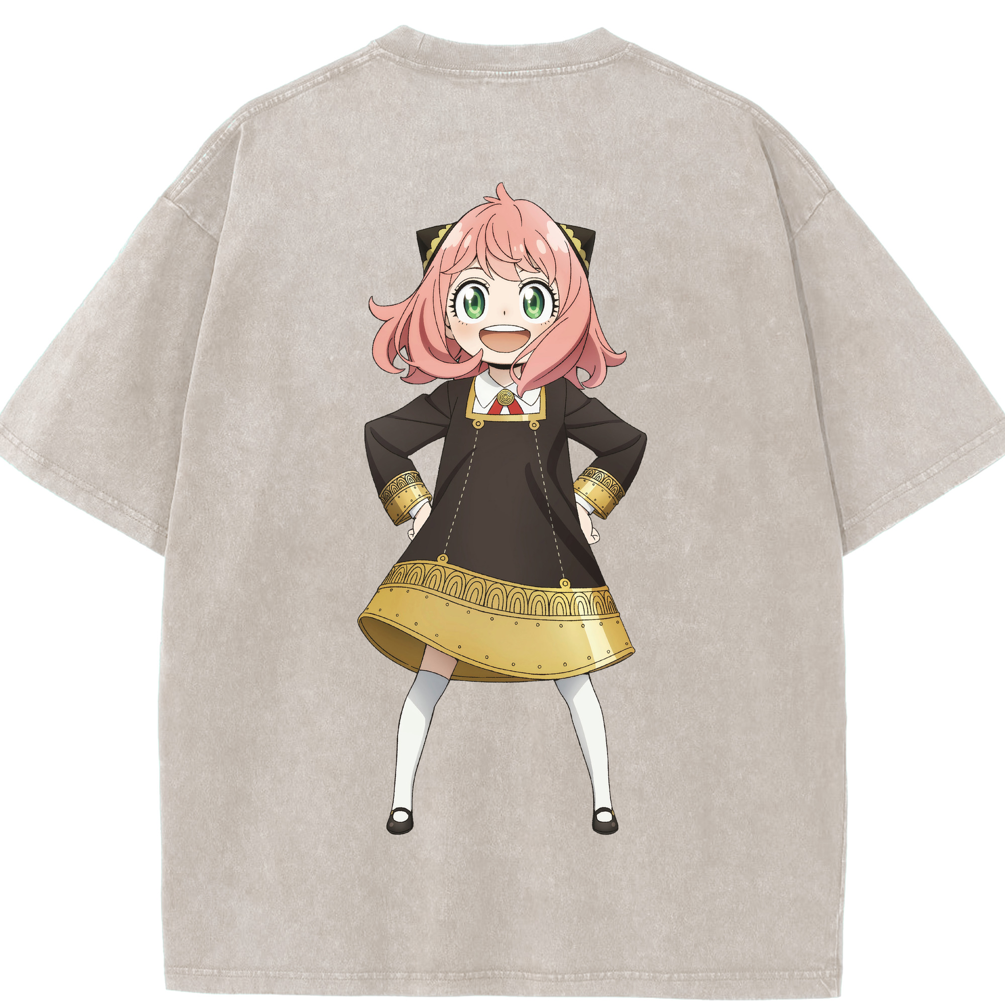 （画像用） SPY×FAMILY间谍家家酒 綿100% ヴィンテージ風 半袖Tシャツ（背面プリント）