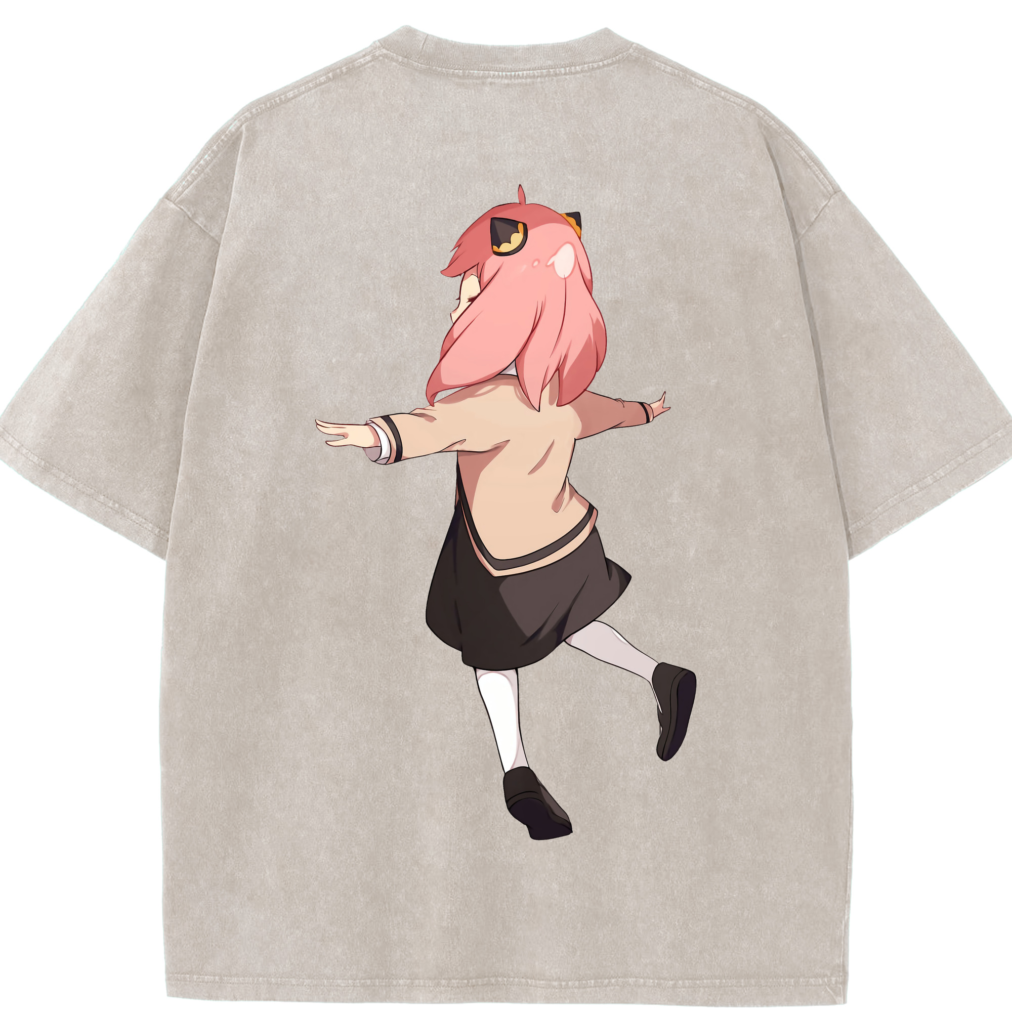 （画像用） SPY×FAMILY间谍家家酒 綿100% ヴィンテージ風 半袖Tシャツ（背面プリント）