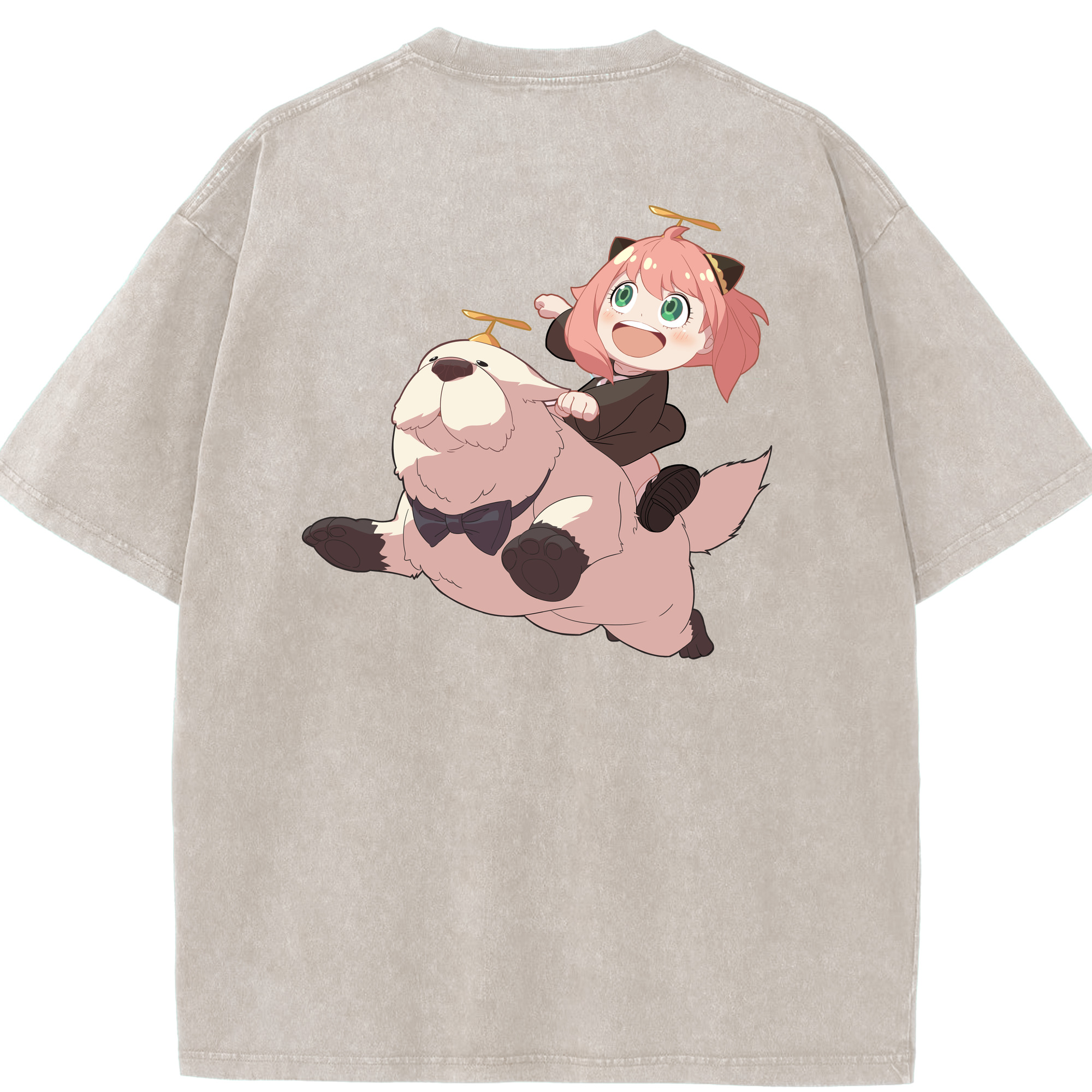 （画像用） SPY×FAMILY间谍家家酒 綿100% ヴィンテージ風 半袖Tシャツ（背面プリント）