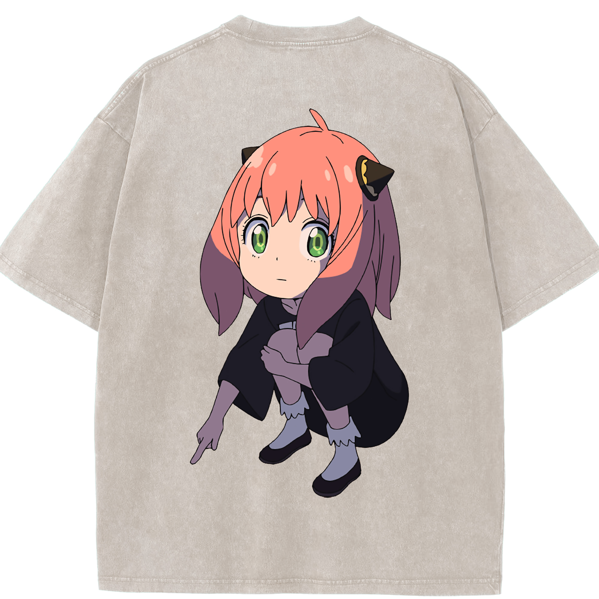 （画像用） SPY×FAMILY间谍家家酒 綿100% ヴィンテージ風 半袖Tシャツ（背面プリント）