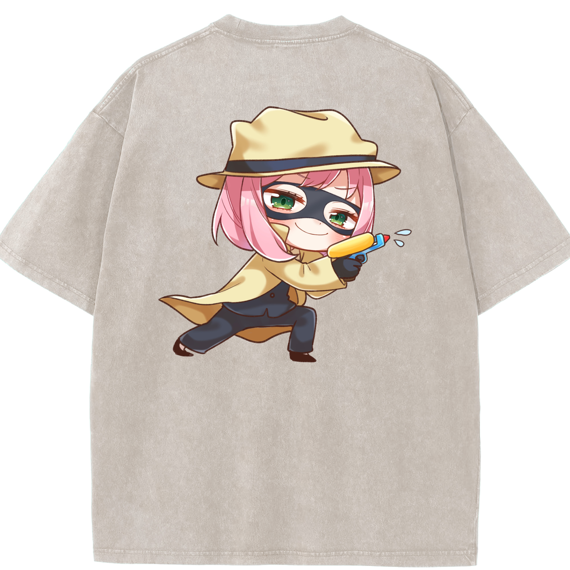 （画像用） SPY×FAMILY间谍家家酒 綿100% ヴィンテージ風 半袖Tシャツ（背面プリント）