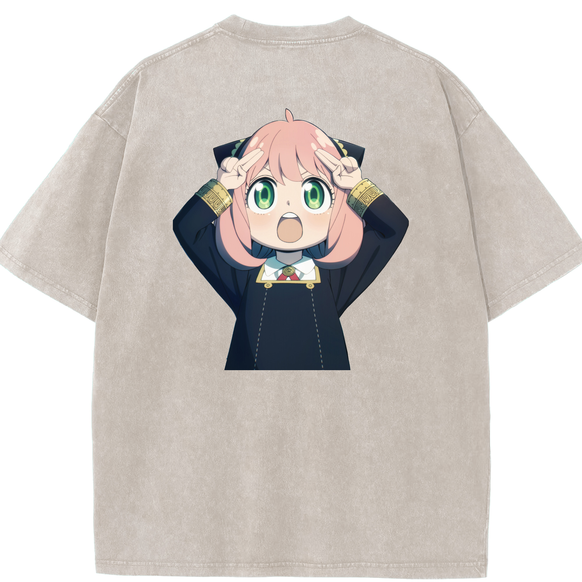 （画像用） SPY×FAMILY间谍家家酒 綿100% ヴィンテージ風 半袖Tシャツ（背面プリント）