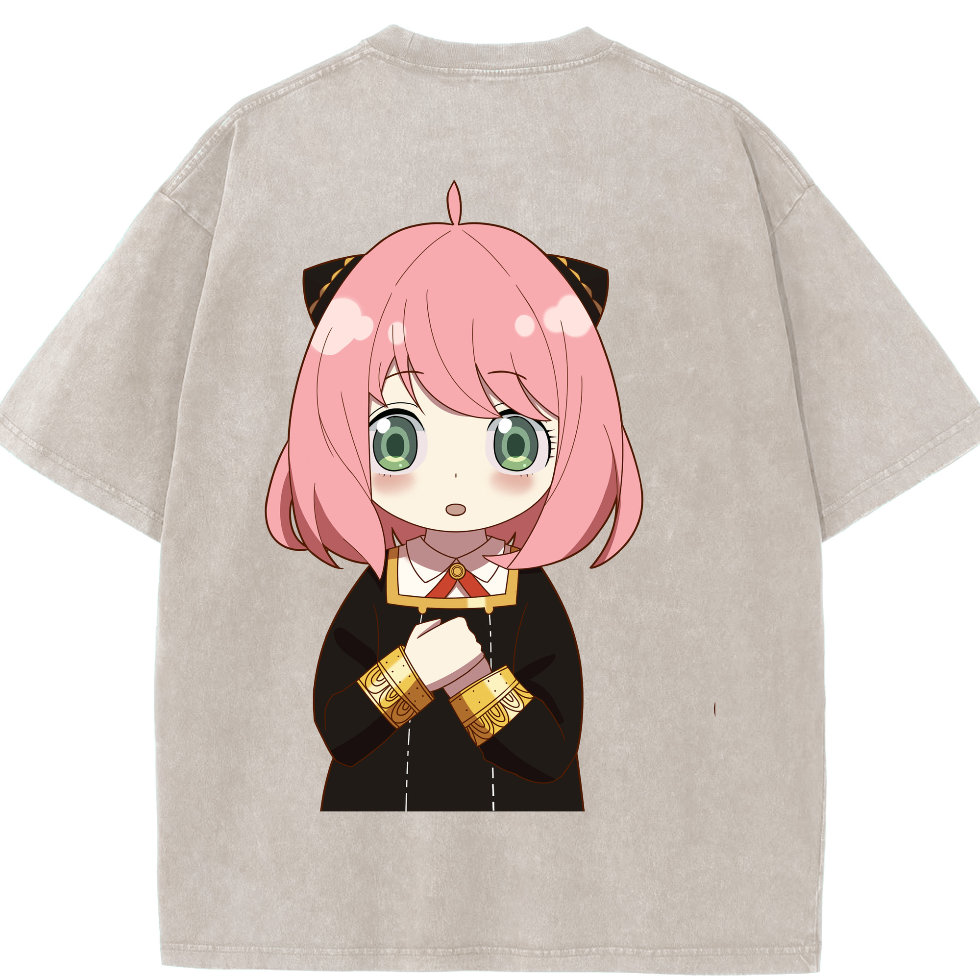 （画像用） SPY×FAMILY间谍家家酒 綿100% ヴィンテージ風 半袖Tシャツ（背面プリント）