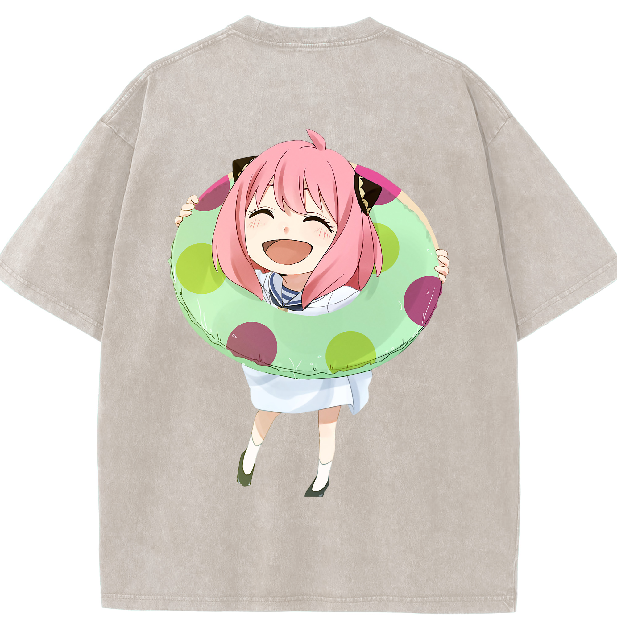 （画像用） SPY×FAMILY间谍家家酒 綿100% ヴィンテージ風 半袖Tシャツ（背面プリント）