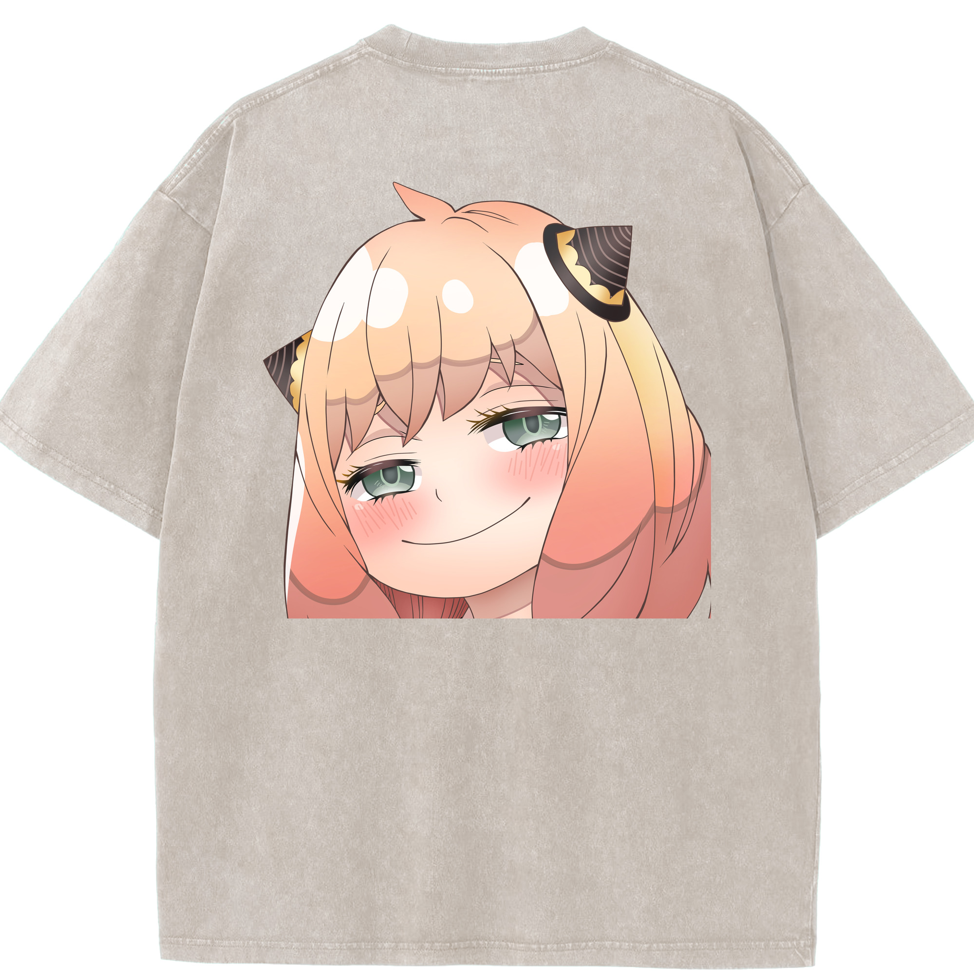 （画像用） SPY×FAMILY间谍家家酒 綿100% ヴィンテージ風 半袖Tシャツ（背面プリント）