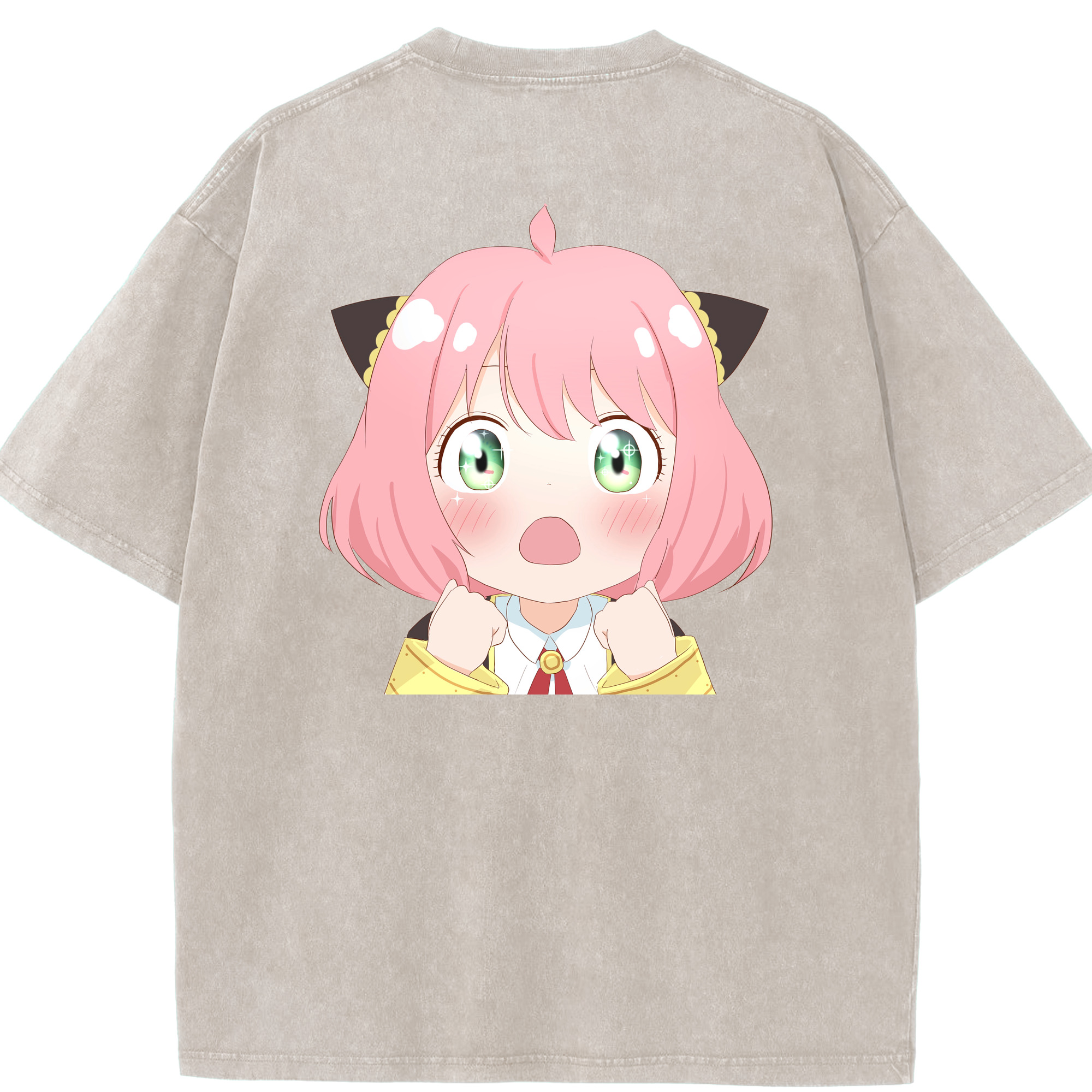 （画像用） SPY×FAMILY间谍家家酒 綿100% ヴィンテージ風 半袖Tシャツ（背面プリント）