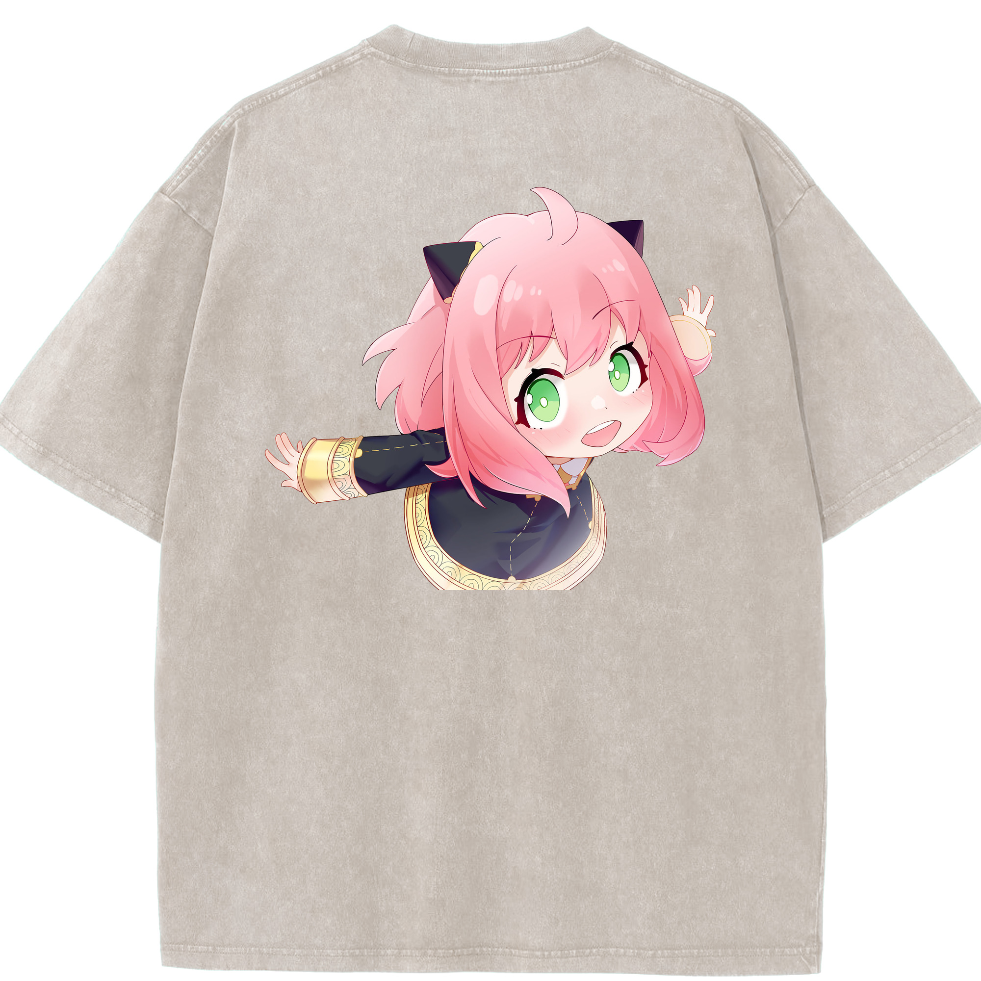 （画像用） SPY×FAMILY间谍家家酒 綿100% ヴィンテージ風 半袖Tシャツ（背面プリント）