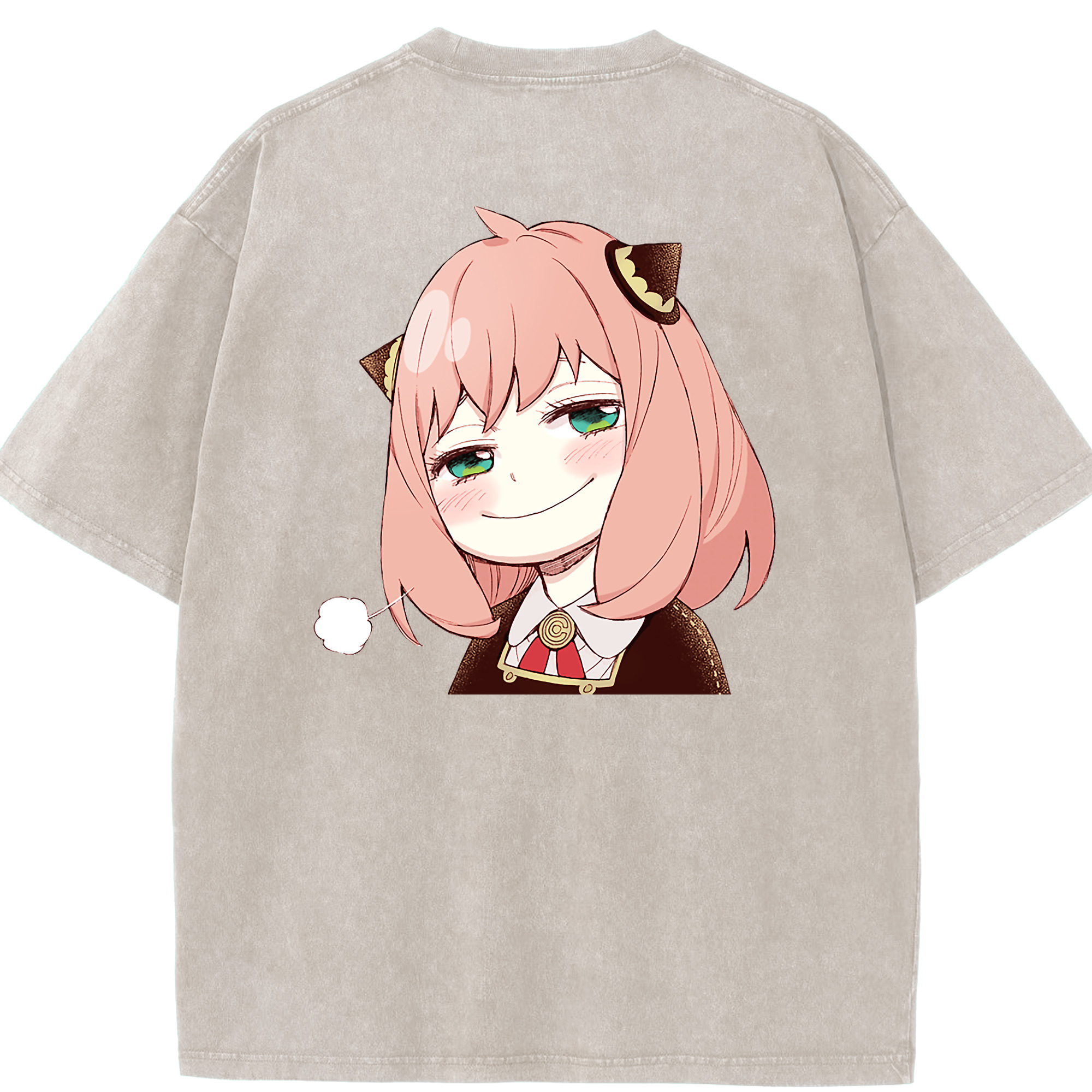 （画像用） SPY×FAMILY间谍家家酒 綿100% ヴィンテージ風 半袖Tシャツ（背面プリント）
