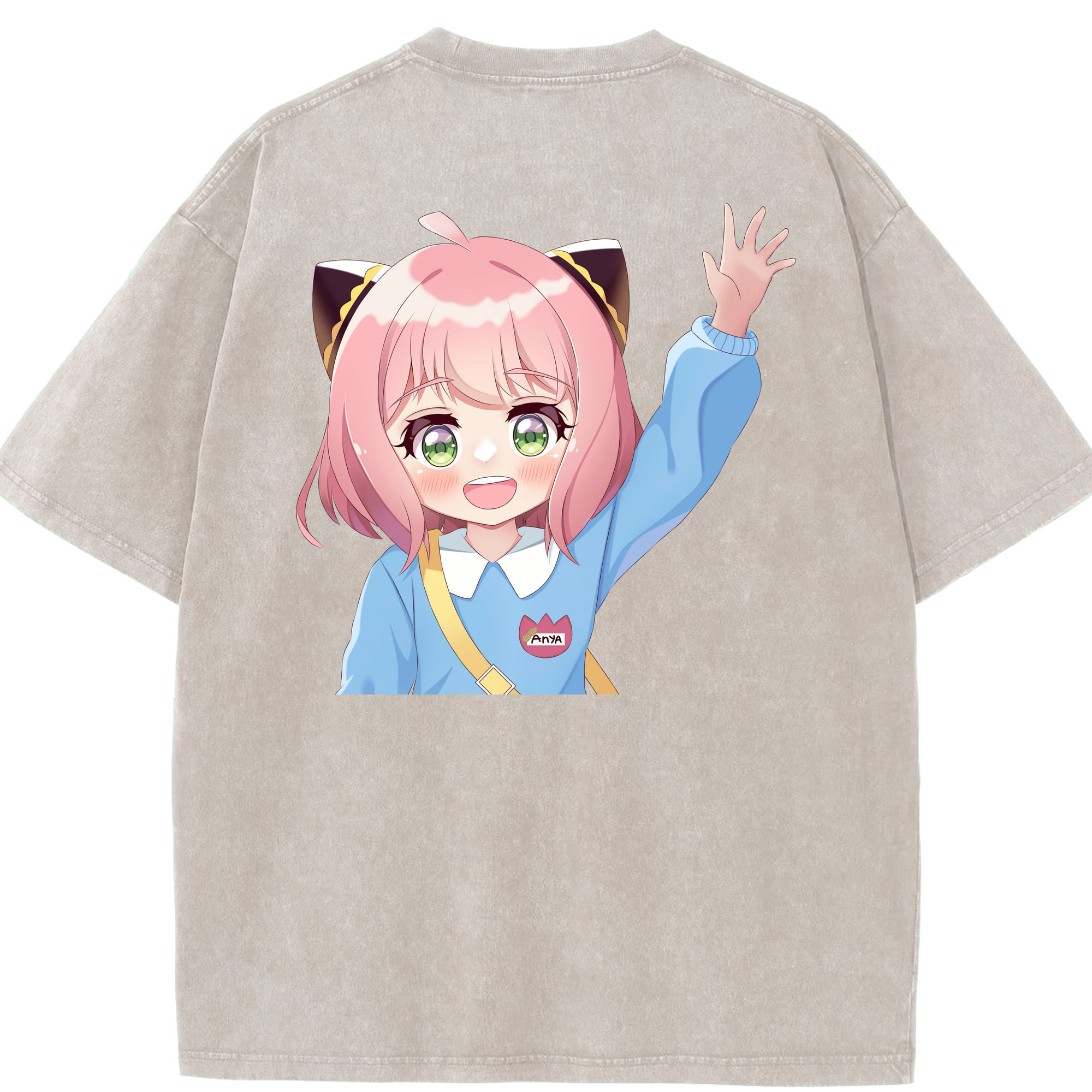 （画像用） SPY×FAMILY间谍家家酒 綿100% ヴィンテージ風 半袖Tシャツ（背面プリント）