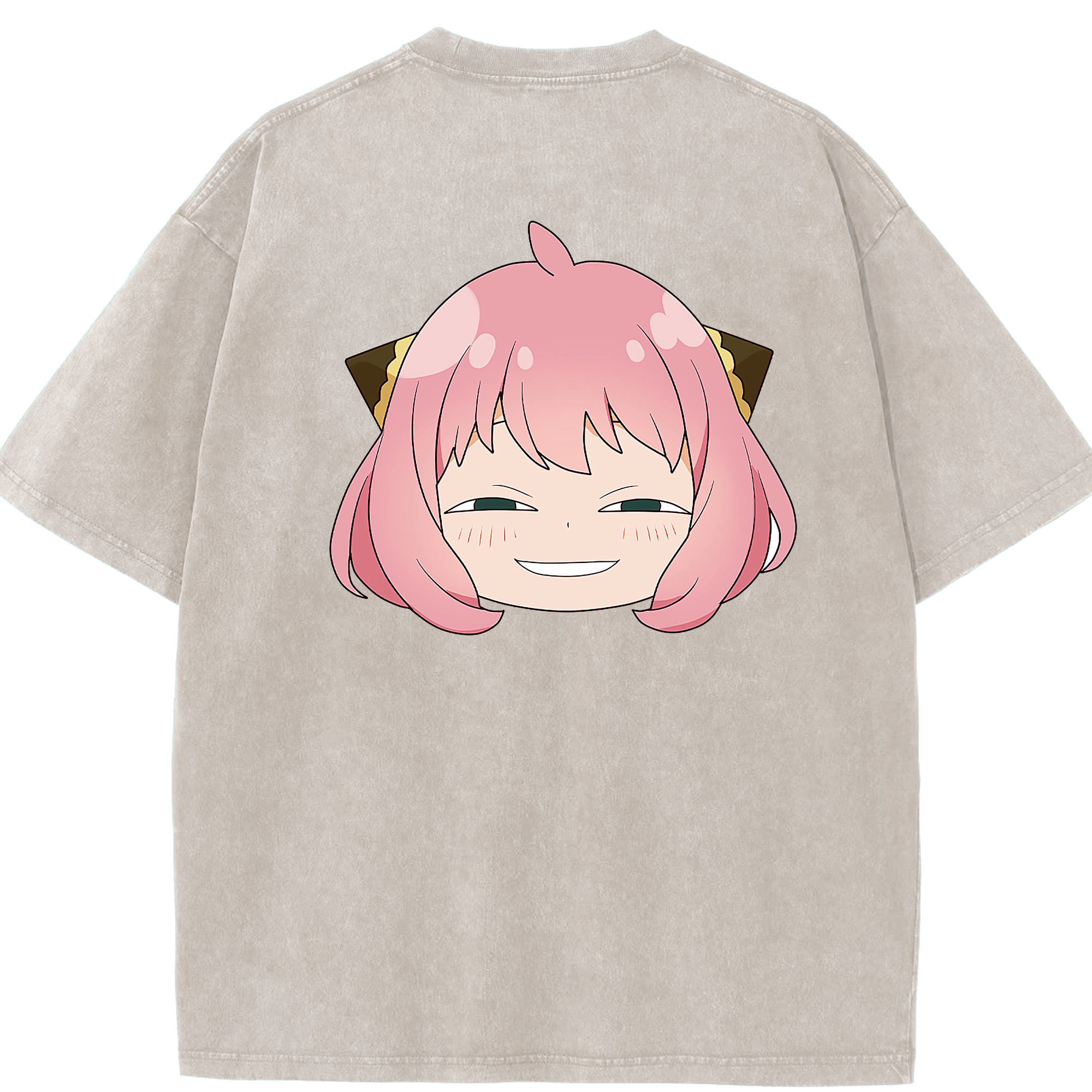 （画像用） SPY×FAMILY间谍家家酒 綿100% ヴィンテージ風 半袖Tシャツ（背面プリント）