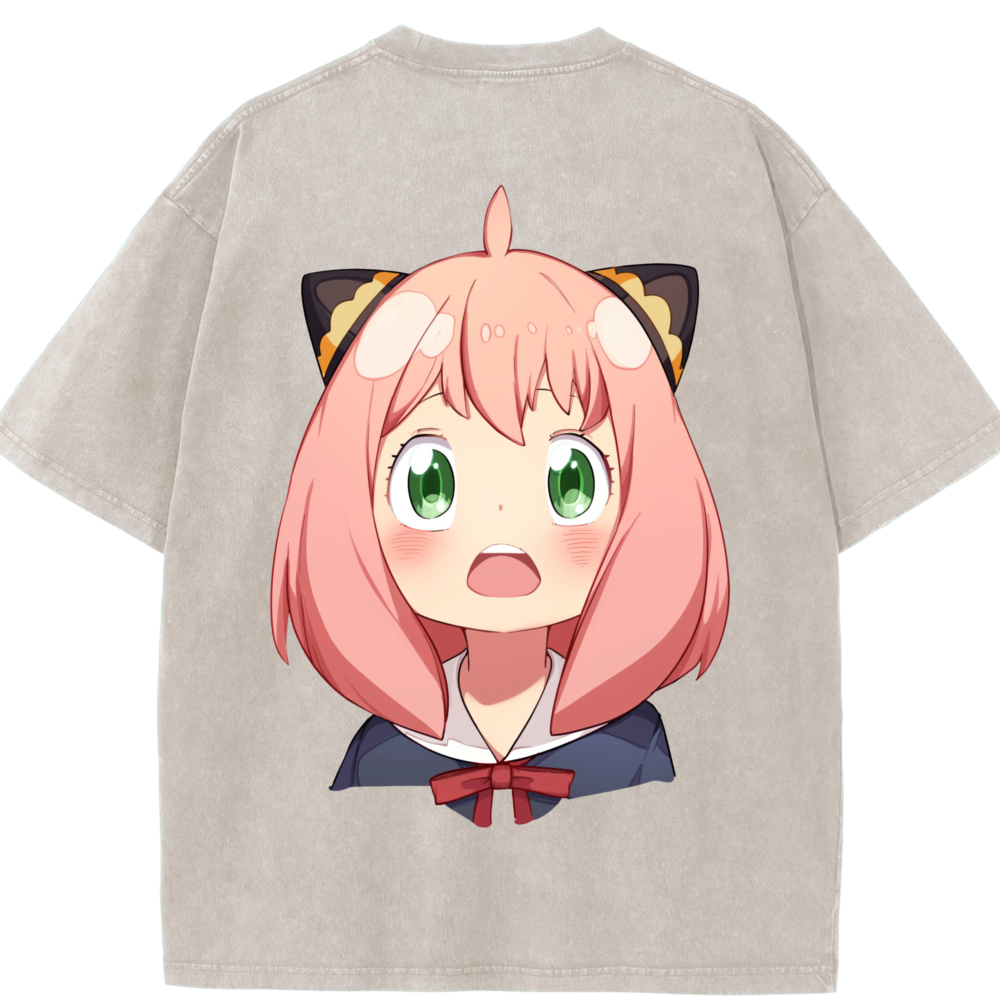 （画像用） SPY×FAMILY间谍家家酒 綿100% ヴィンテージ風 半袖Tシャツ（背面プリント）