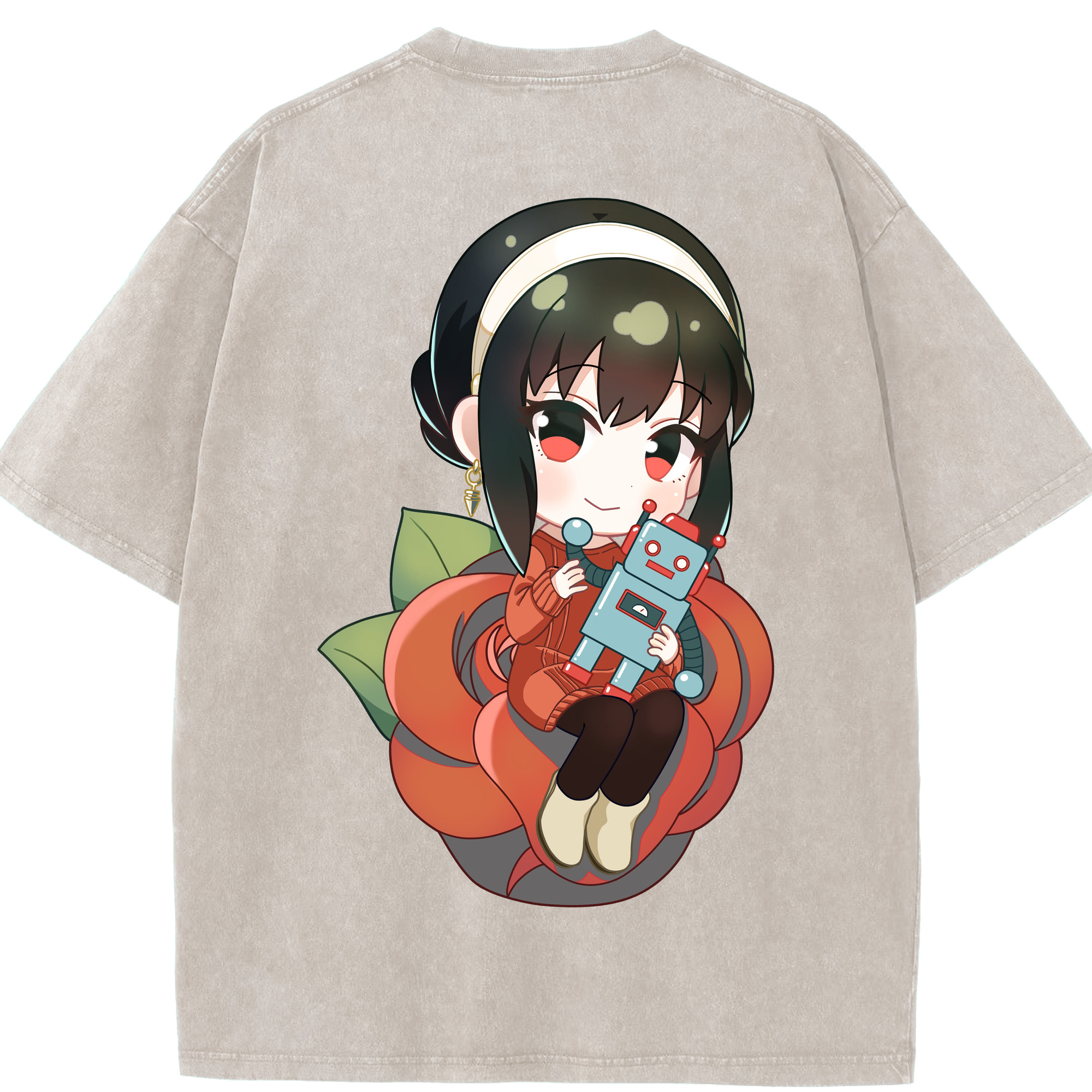 （画像用） SPY×FAMILY间谍家家酒 綿100% ヴィンテージ風 半袖Tシャツ（背面プリント）