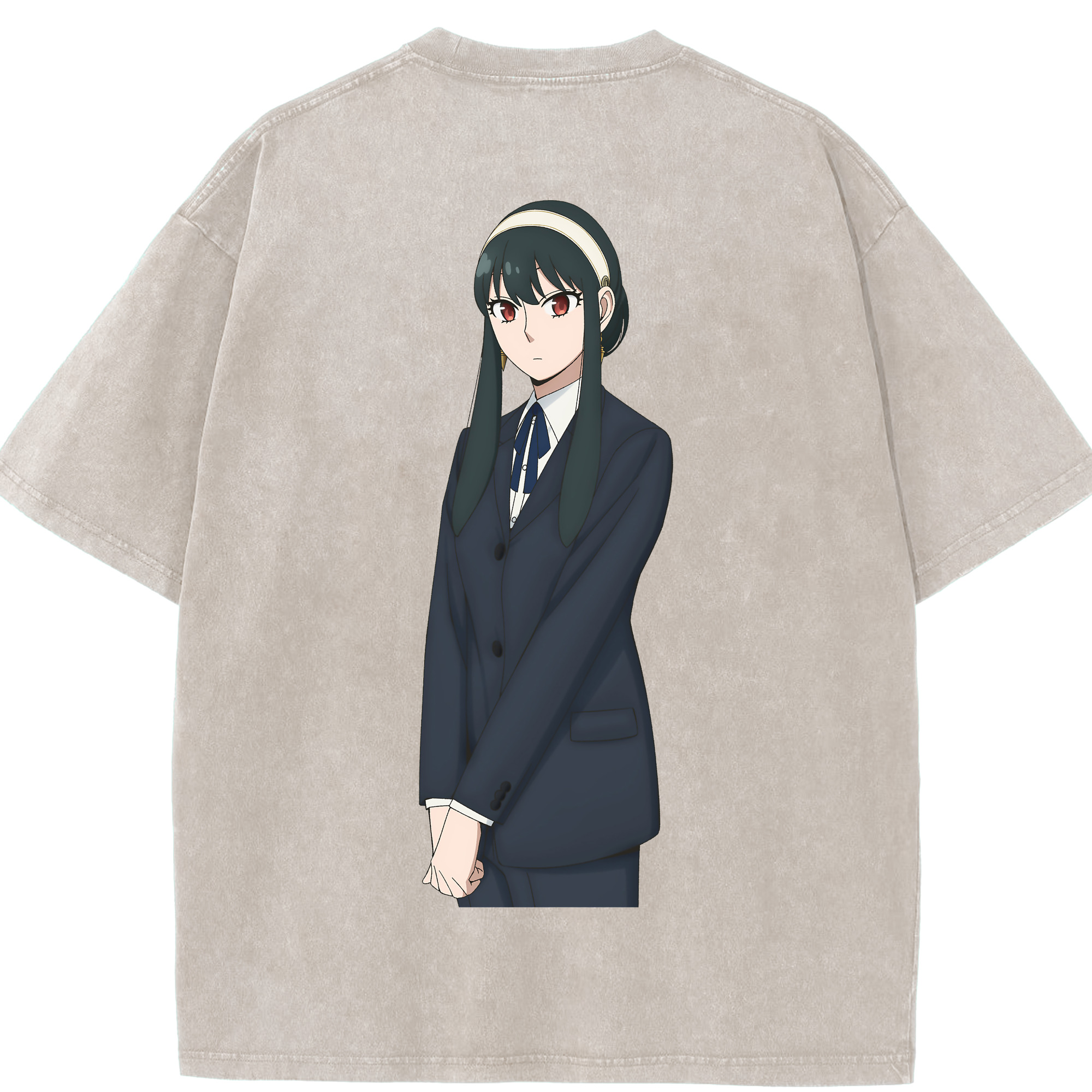 （画像用） SPY×FAMILY间谍家家酒 綿100% ヴィンテージ風 半袖Tシャツ（背面プリント）