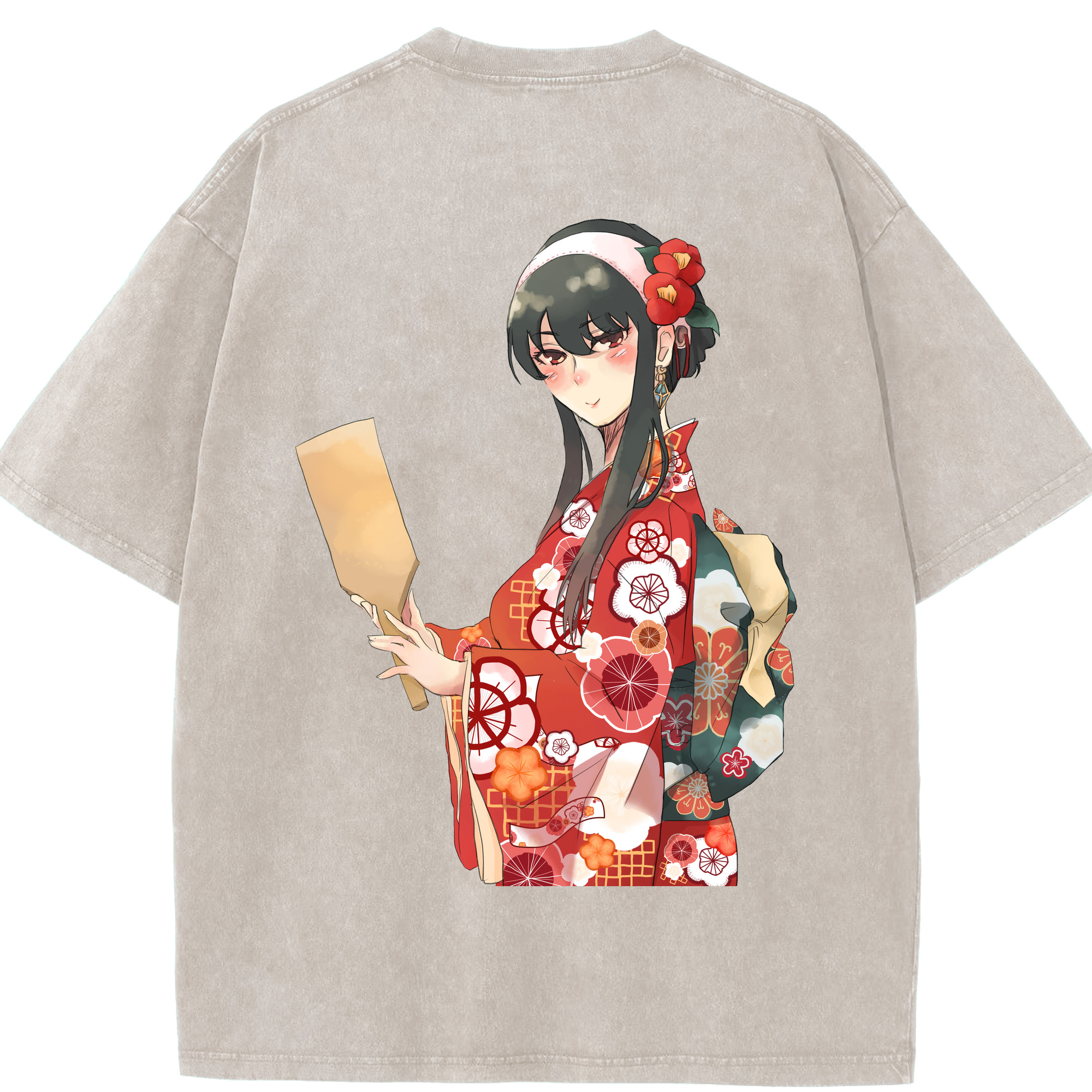 （画像用） SPY×FAMILY间谍家家酒 綿100% ヴィンテージ風 半袖Tシャツ（背面プリント）