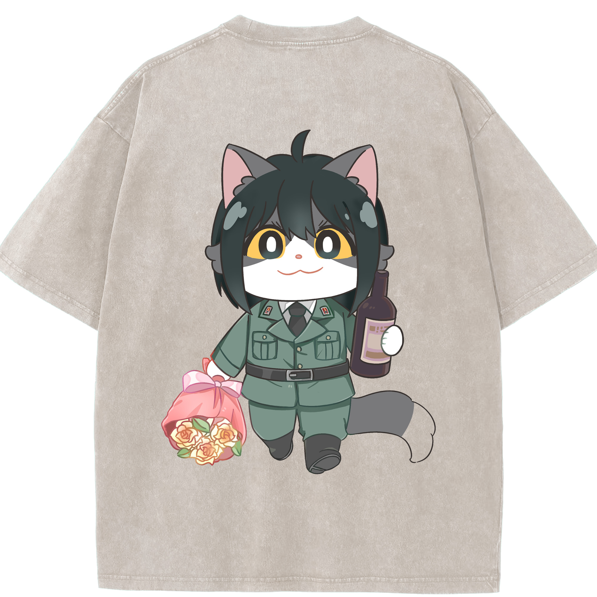 （画像用） SPY×FAMILY间谍家家酒 綿100% ヴィンテージ風 半袖Tシャツ（背面プリント）