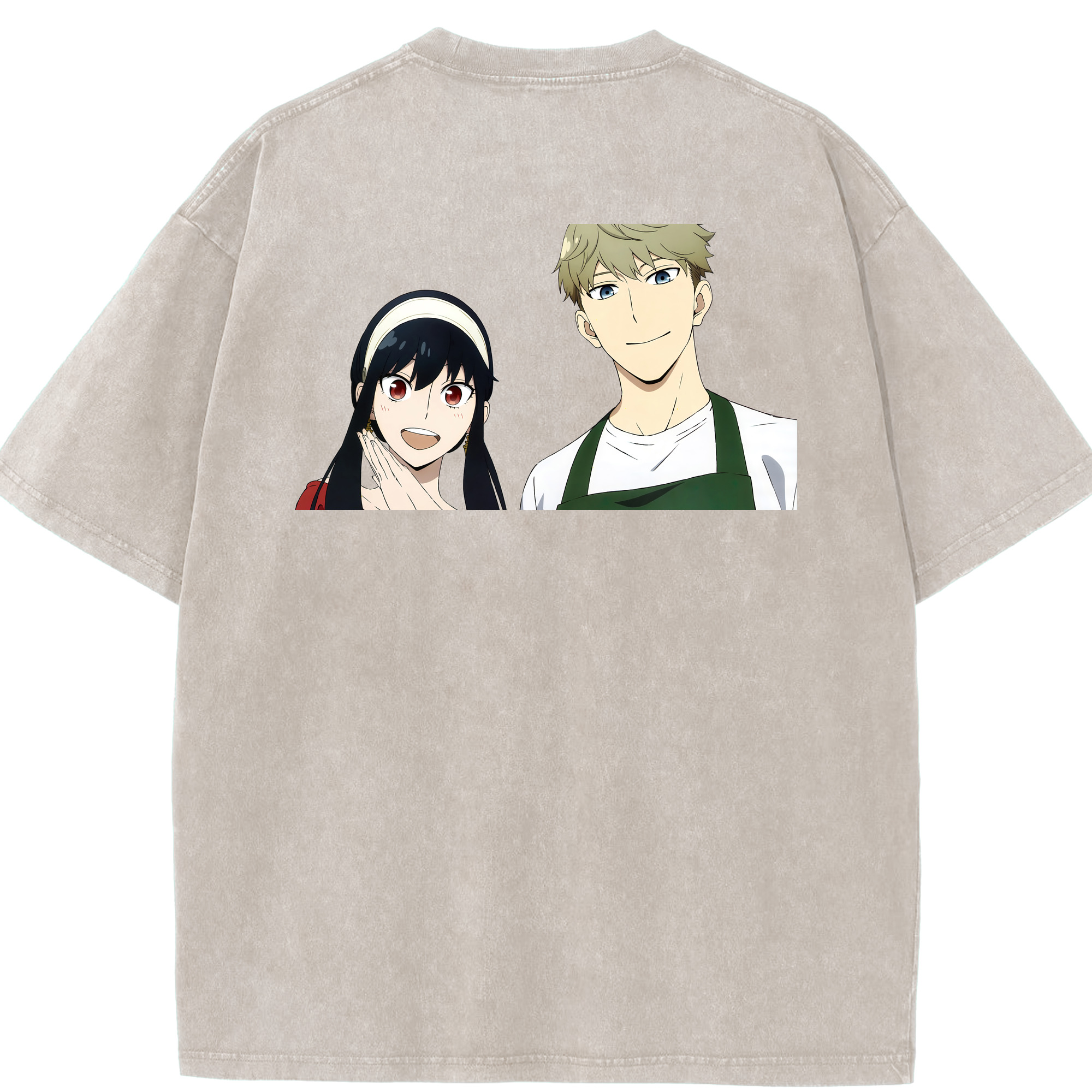 （画像用） SPY×FAMILY间谍家家酒 綿100% ヴィンテージ風 半袖Tシャツ（背面プリント）