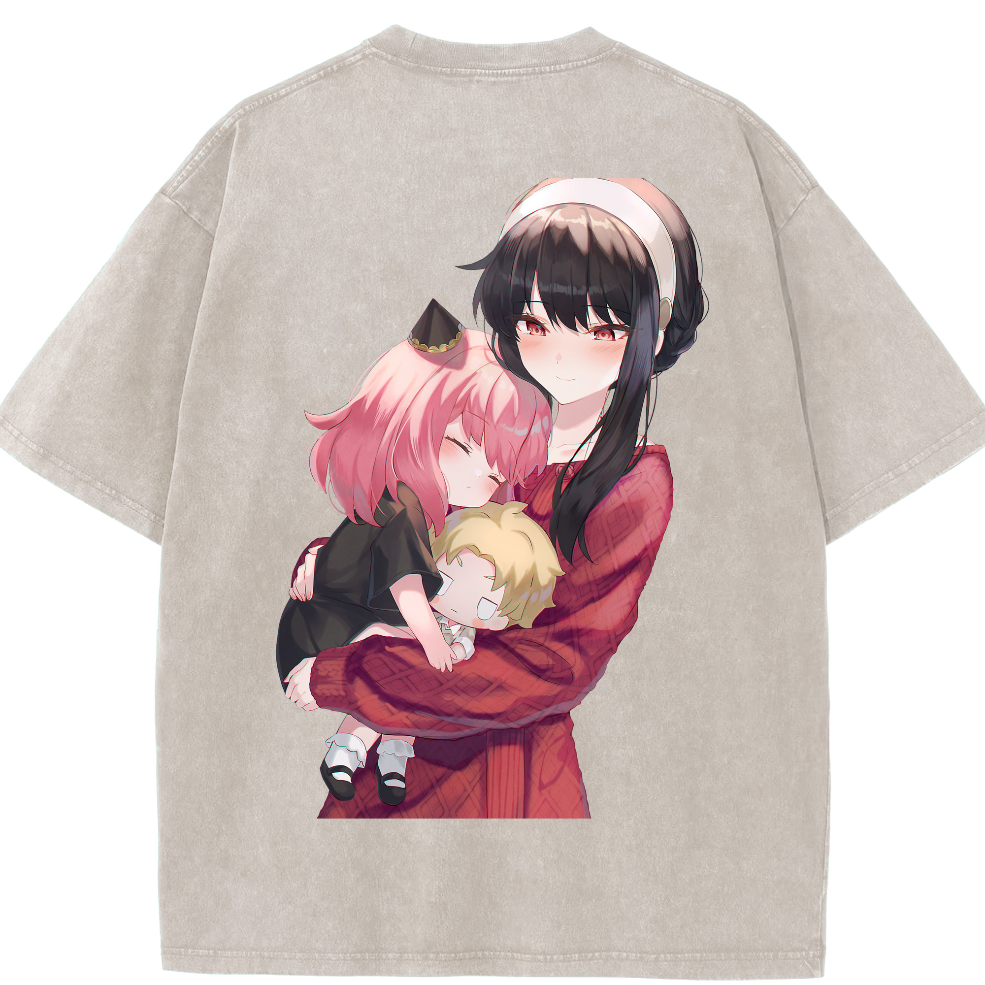 （画像用） SPY×FAMILY间谍家家酒 綿100% ヴィンテージ風 半袖Tシャツ（背面プリント）