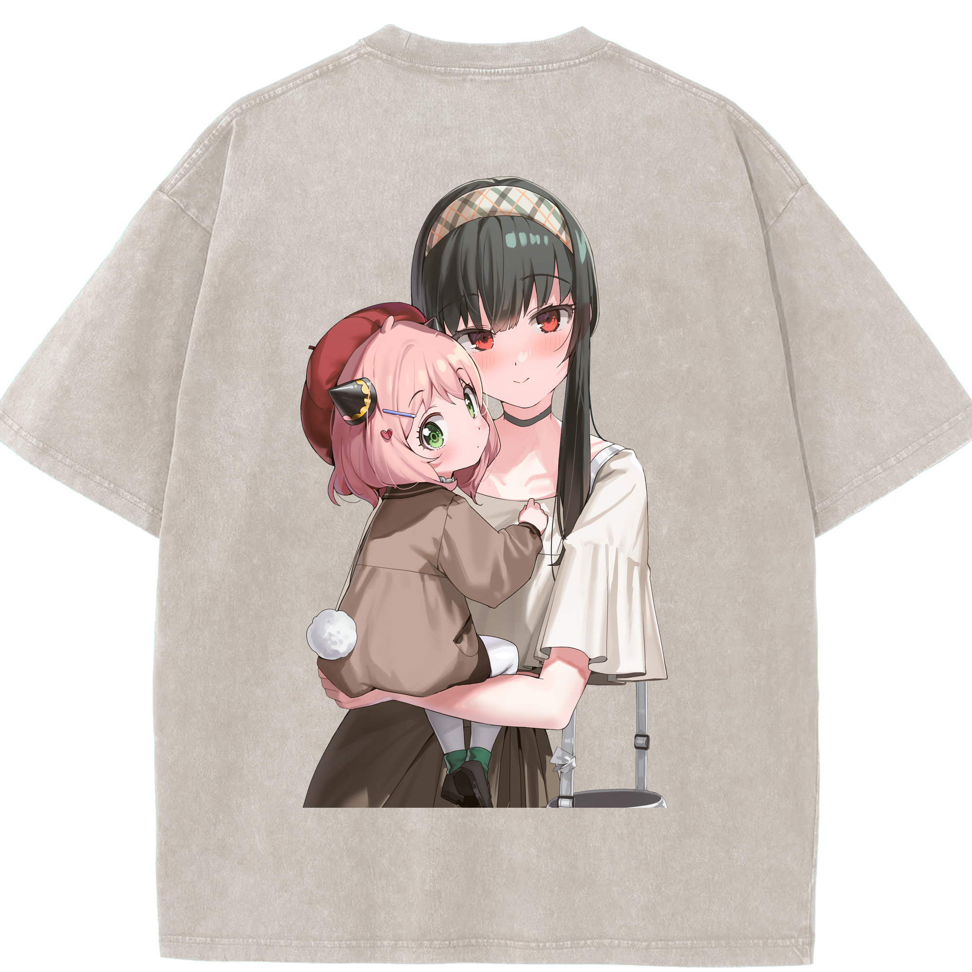 （画像用） SPY×FAMILY间谍家家酒 綿100% ヴィンテージ風 半袖Tシャツ（背面プリント）