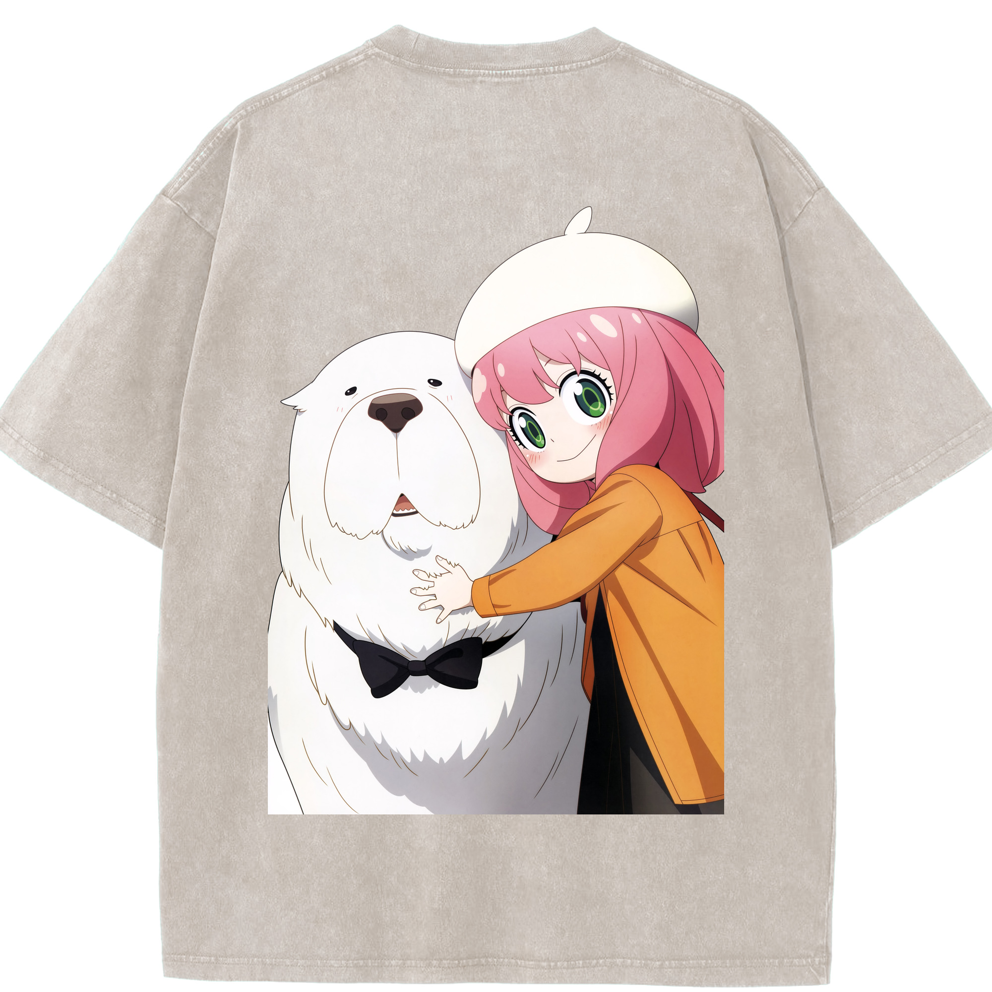 （画像用） SPY×FAMILY间谍家家酒 綿100% ヴィンテージ風 半袖Tシャツ（背面プリント）